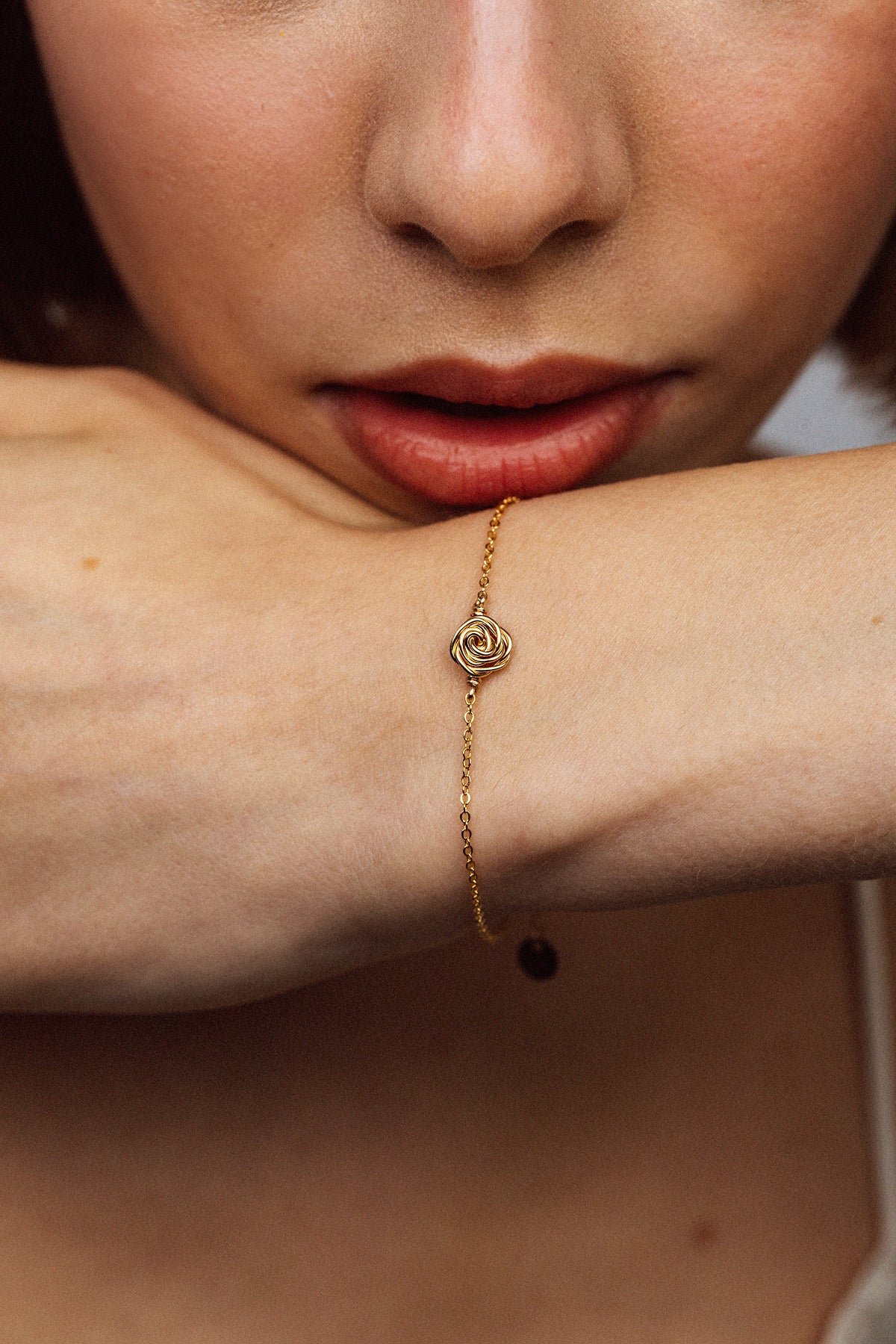 Pink bracelet YAY Golden