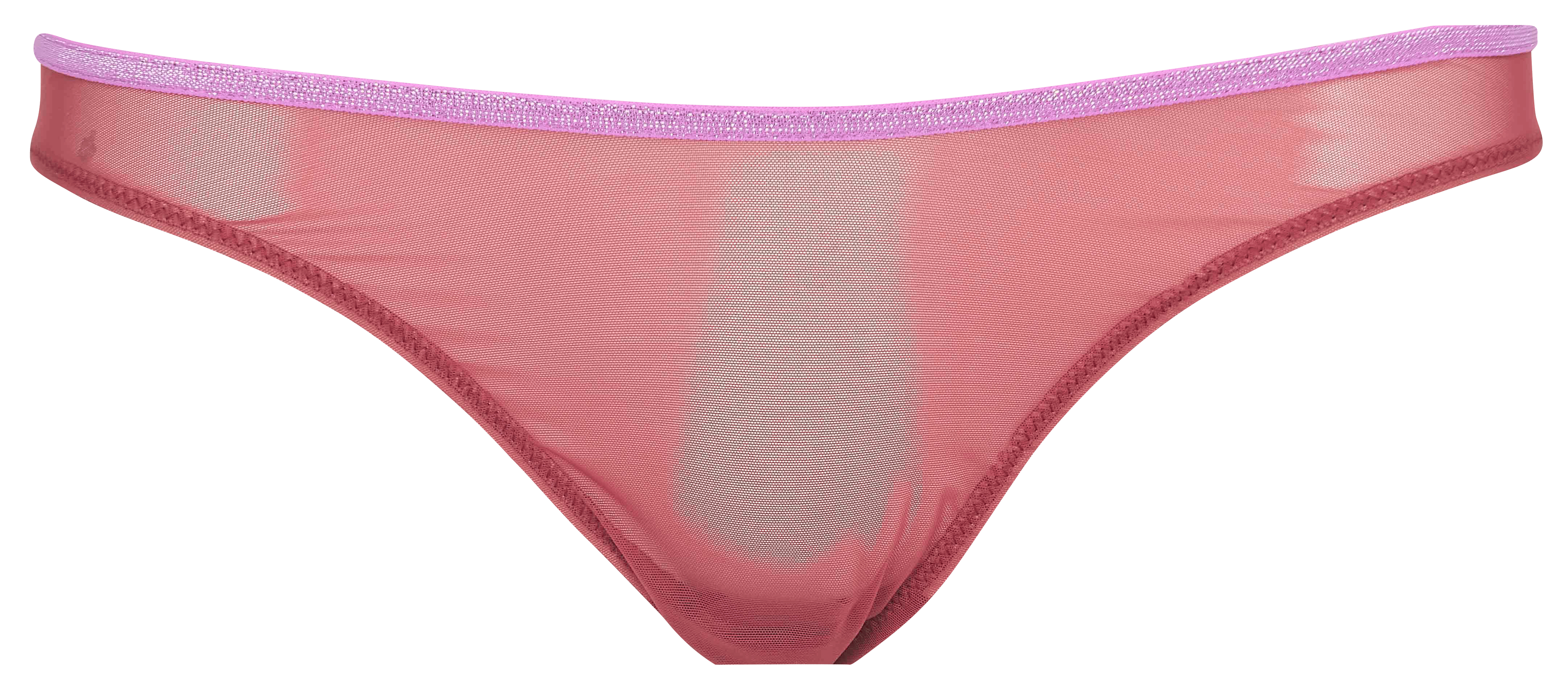 Tanga en mesh LA NOUVELLE Rouge