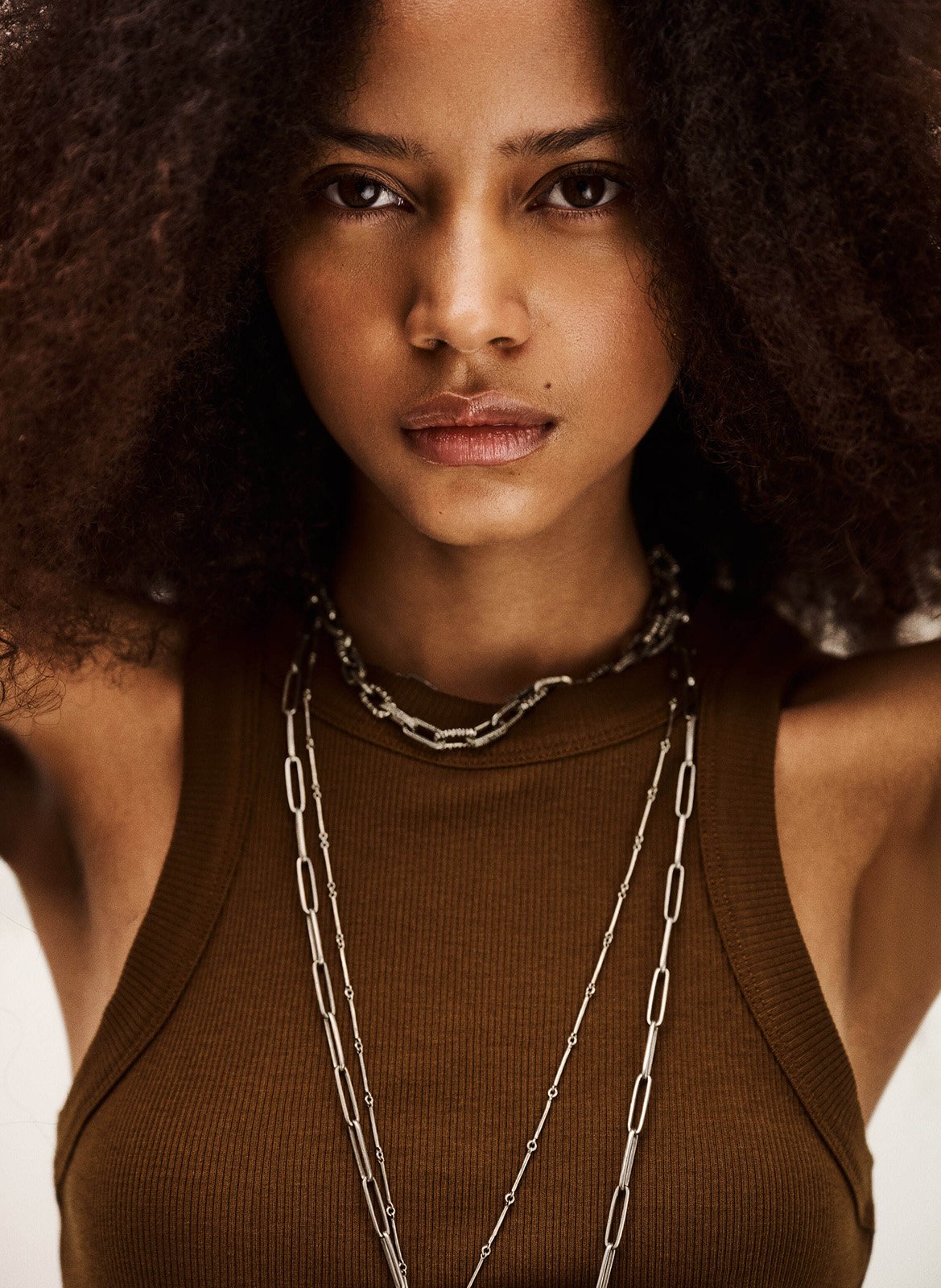 Katoenen top met ronde hals BA&SH Bruin