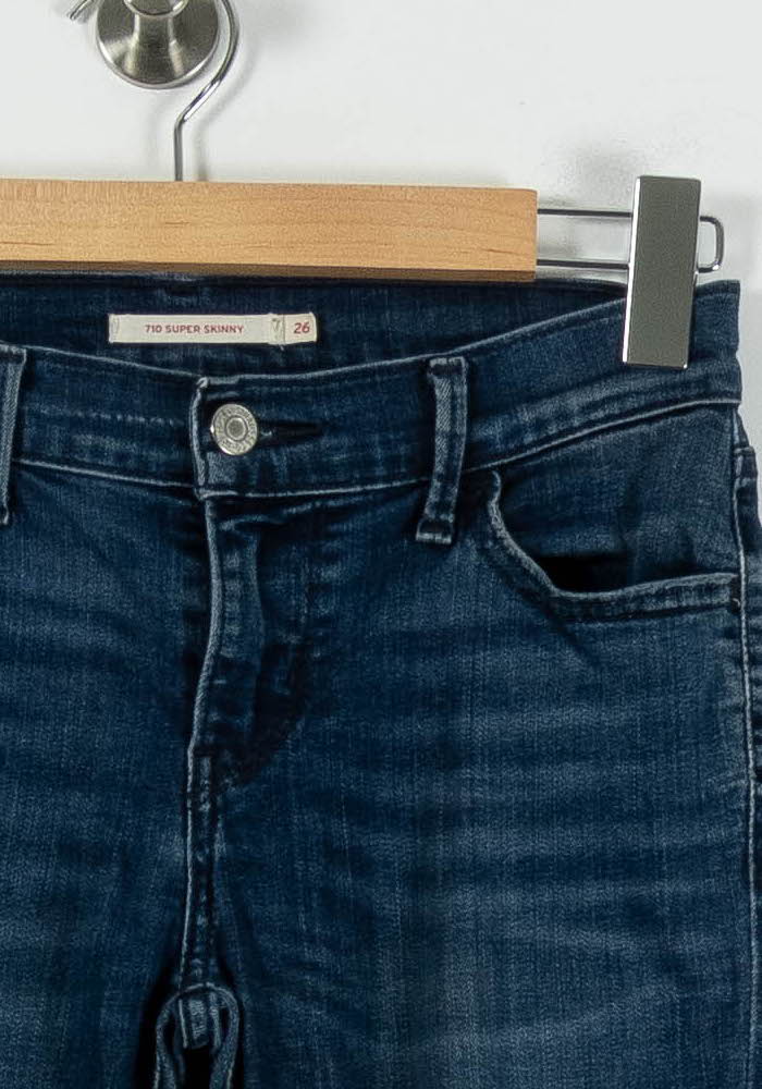 Cropped slim jeans with studs LEVI'S - Seconde main Blue