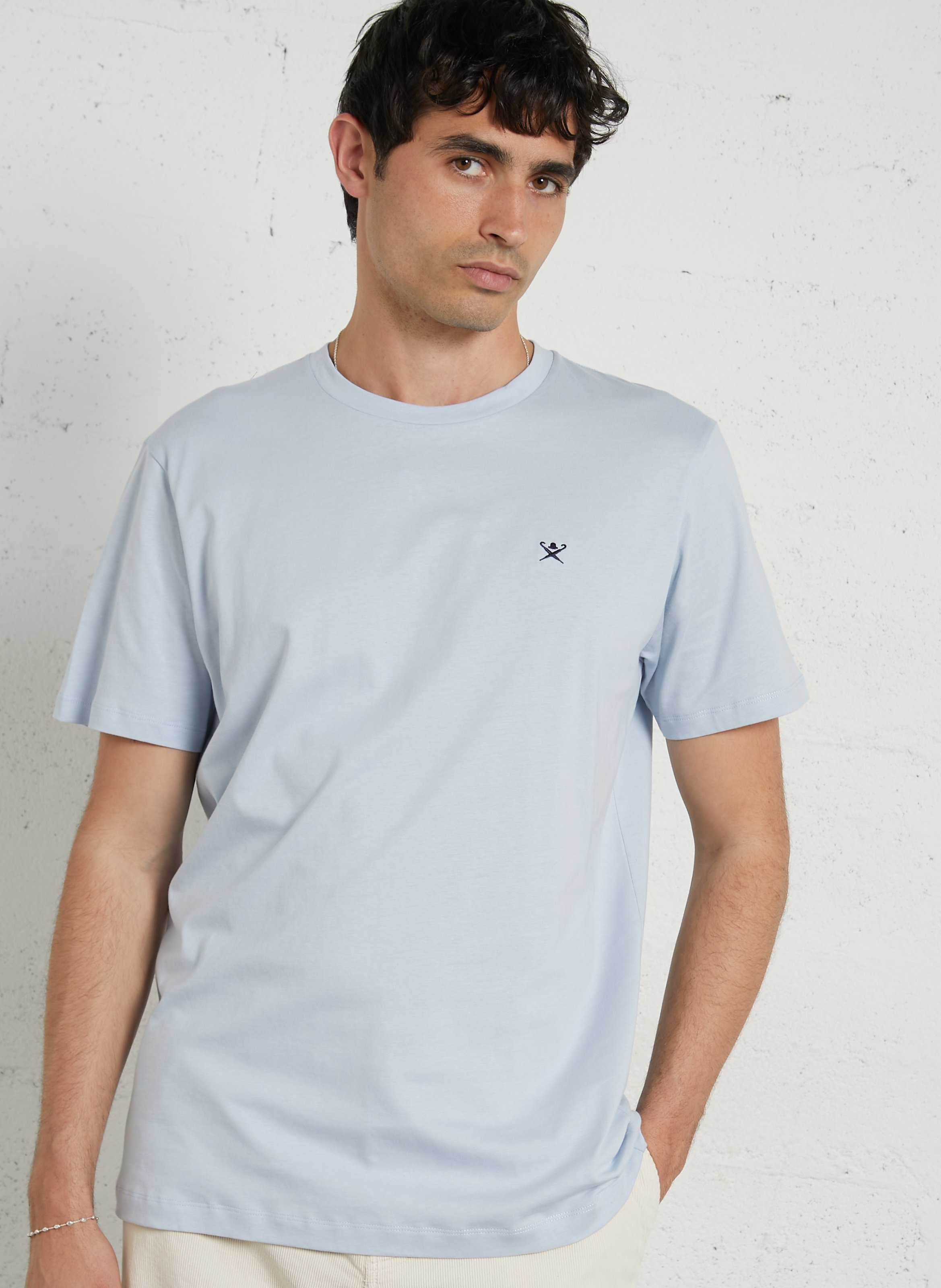 Tee-shirt col rond en coton HACKETT