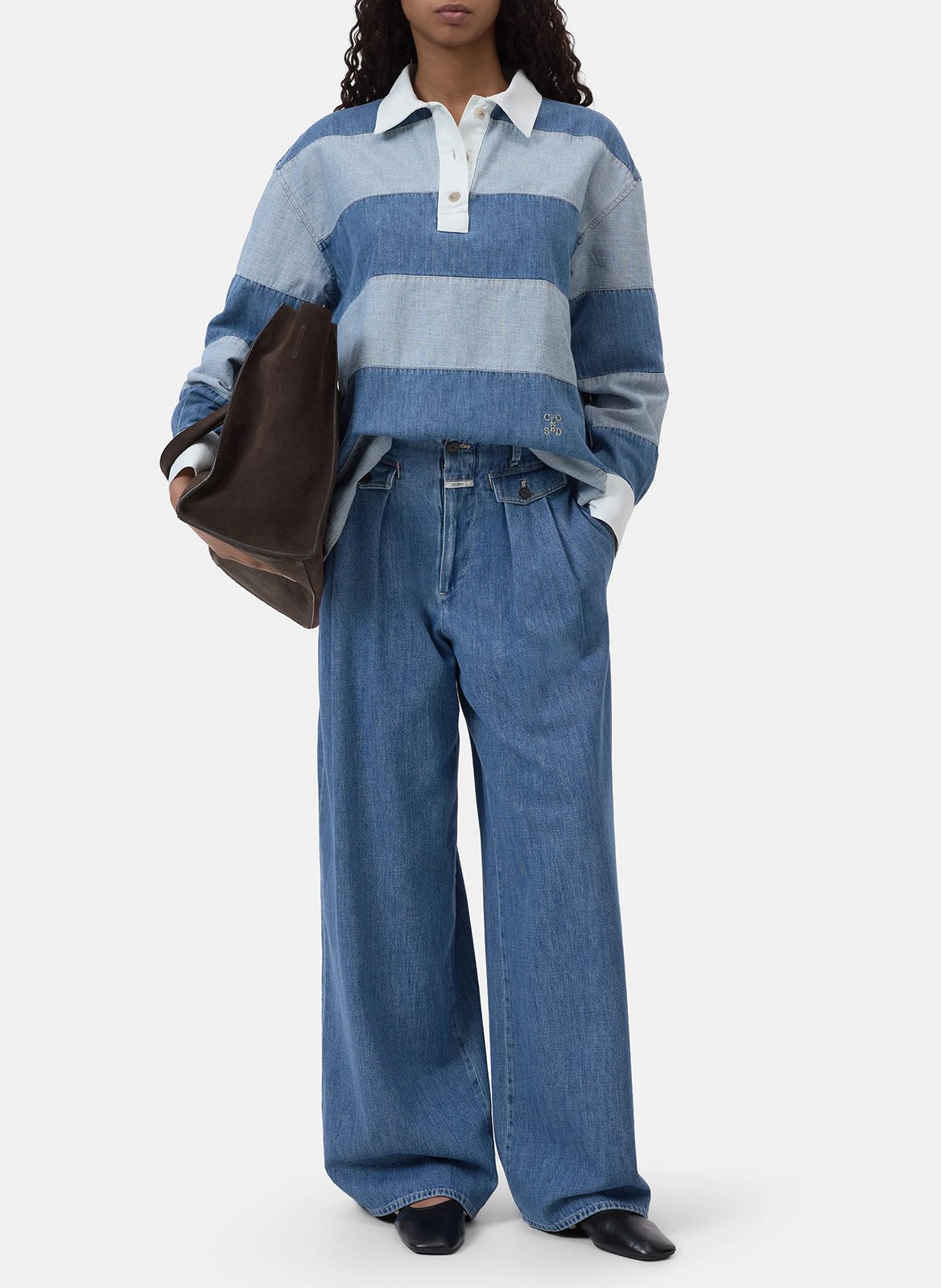 Eastham long-sleeved polo shirt CLOSED Blue