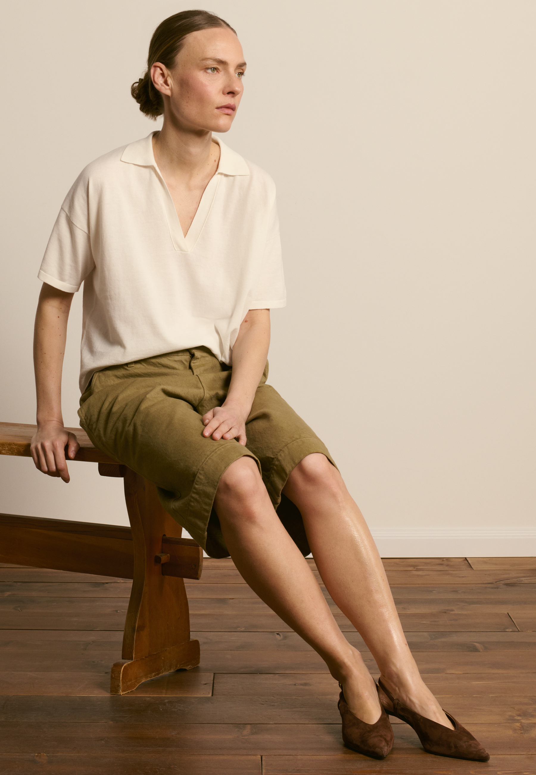 Polo en coton biologique MAISON MONTAGUT Blanc