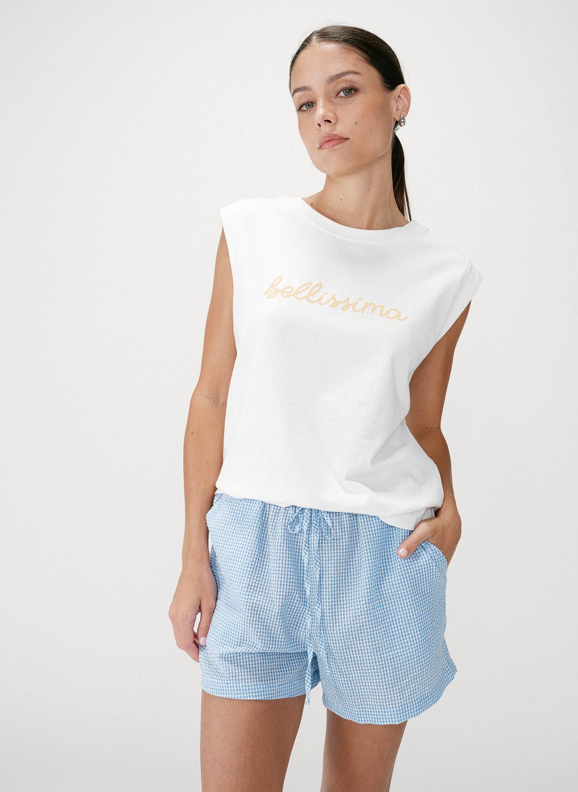 Tee-shirt col rond en coton GRACE ET MILA Jaune