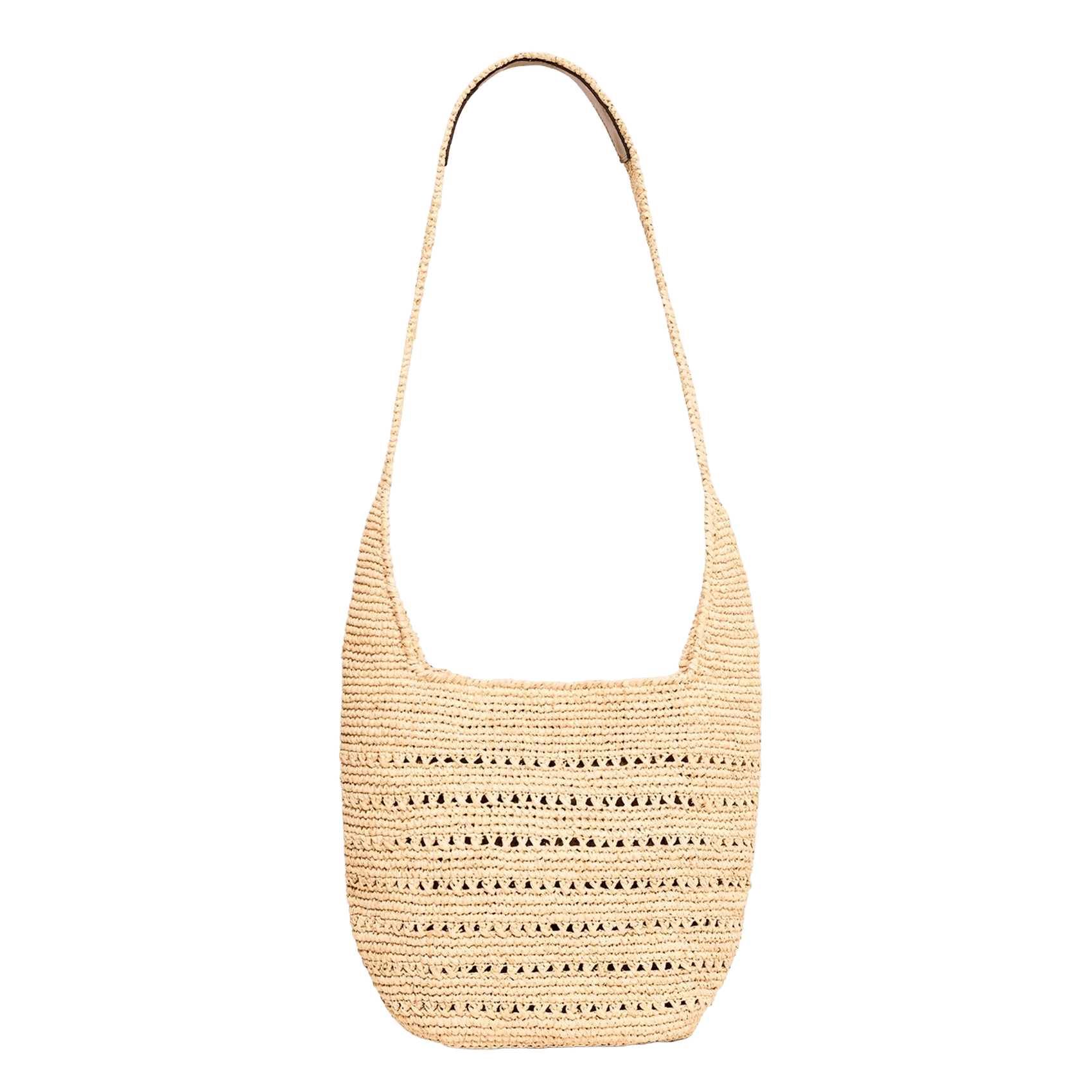 Raffia shoulder bag PABLO Beige