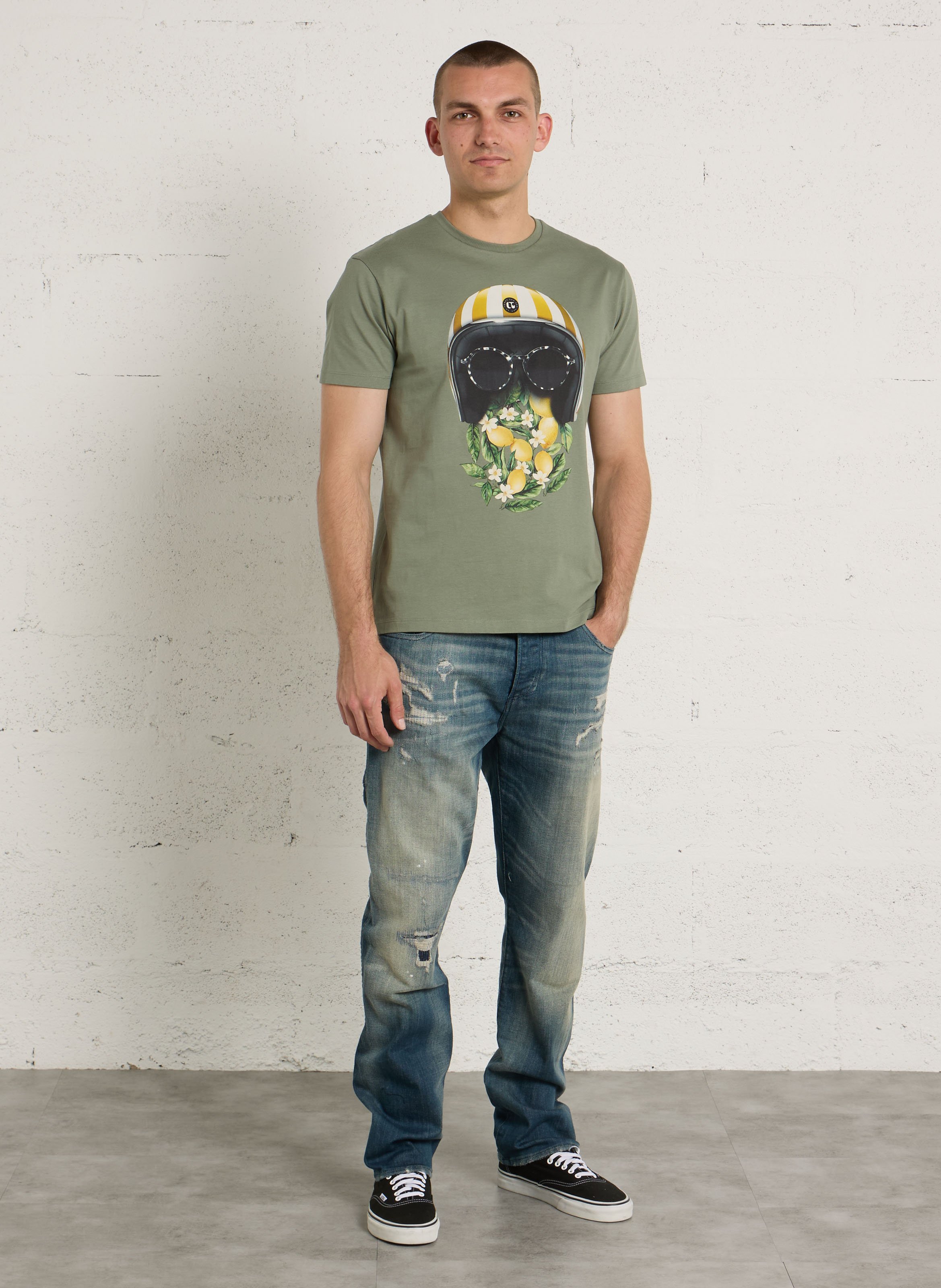 Straight leg jeans in blended cotton LE TEMPS DES CERISES Blue