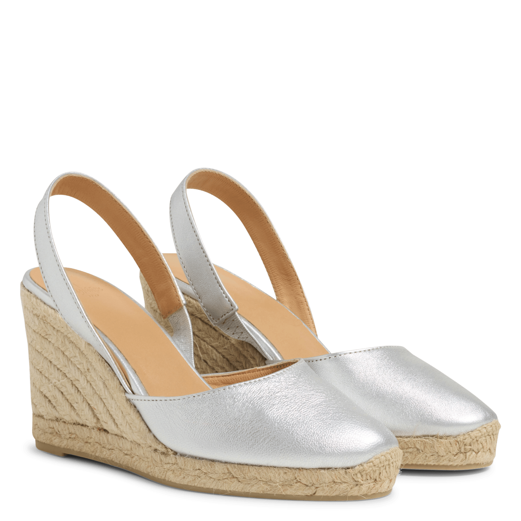 Heeled leather sandals CASTANER Golden