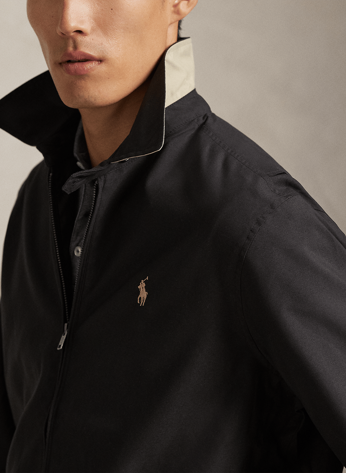 Gerade geschnittener Blouson mit klassischem Kragen POLO RALPH LAUREN Schwarz