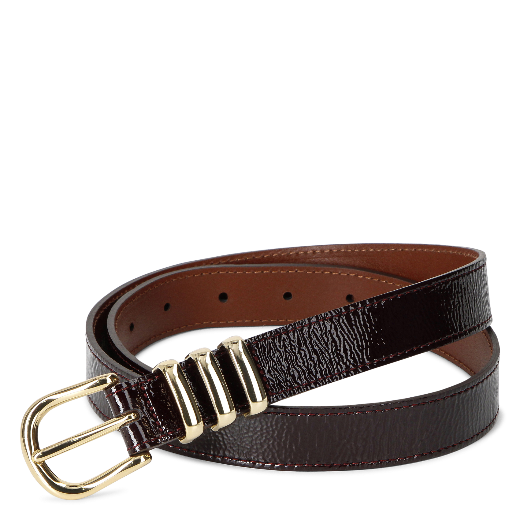Thin leather belt with buckle | Plums HERBERT FRERE SOEUR Women