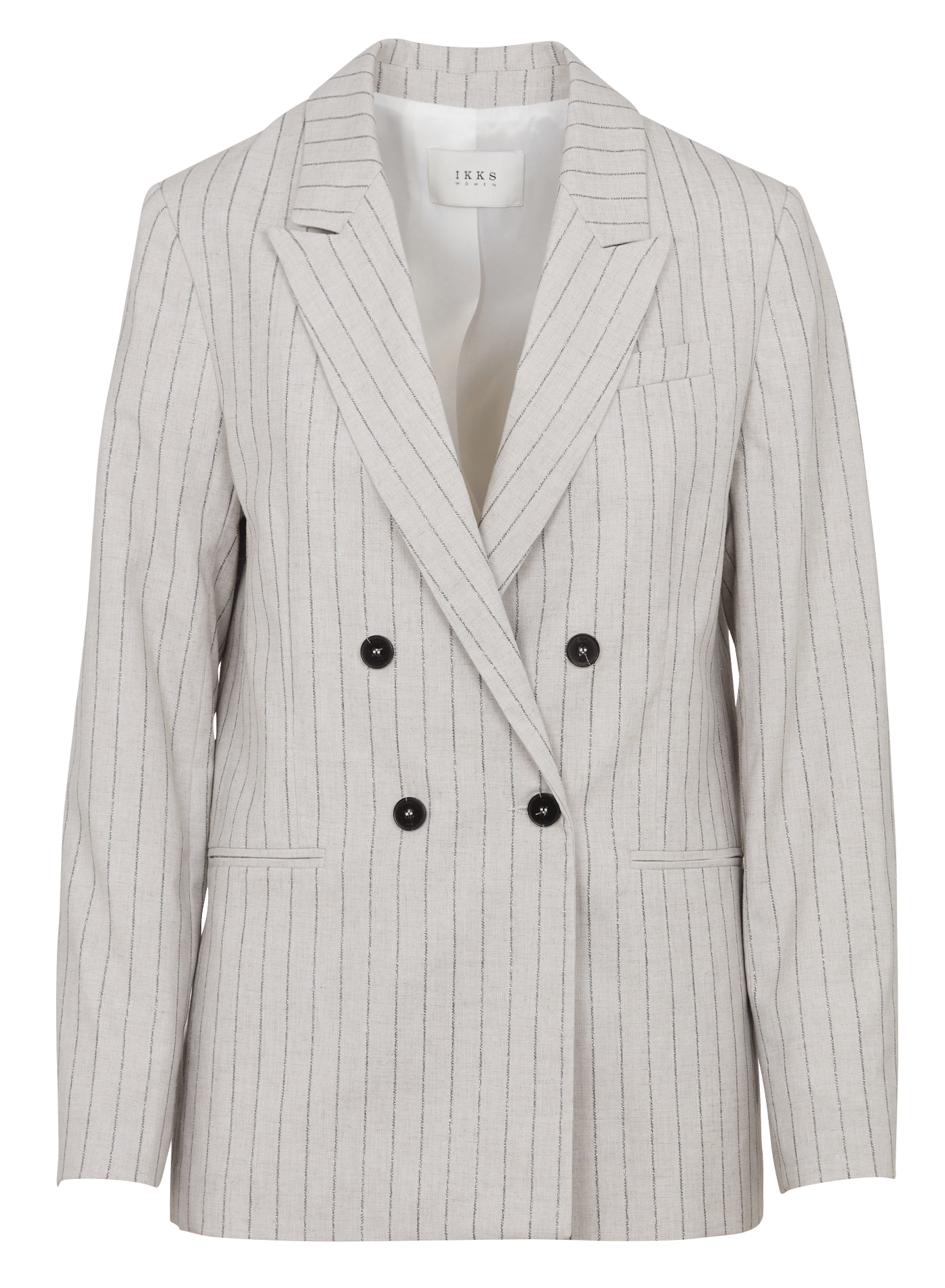 Straight Striped Blazer IKKS Beige