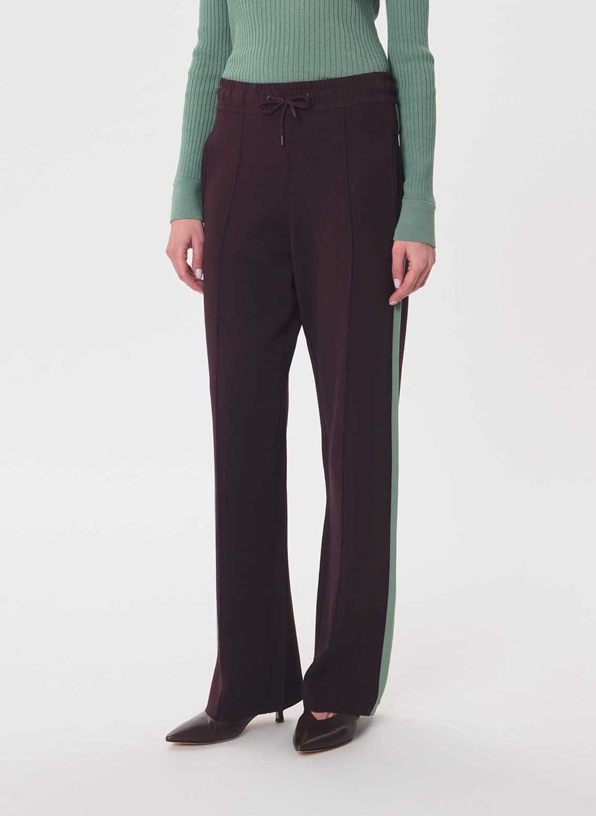 Pantalon droit taille haute TARA JARMON Violet