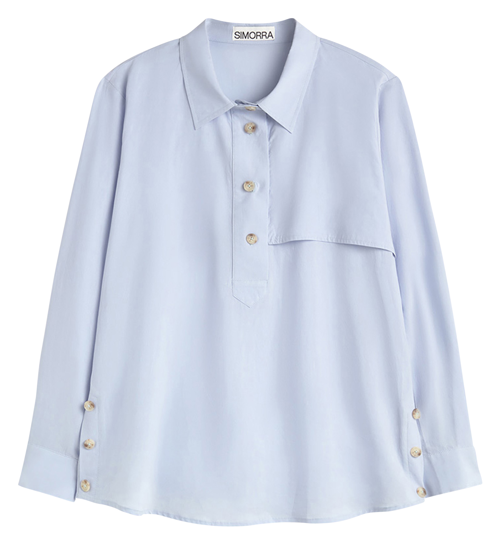 Chemise col boutonné unie SIMORRA Bleu