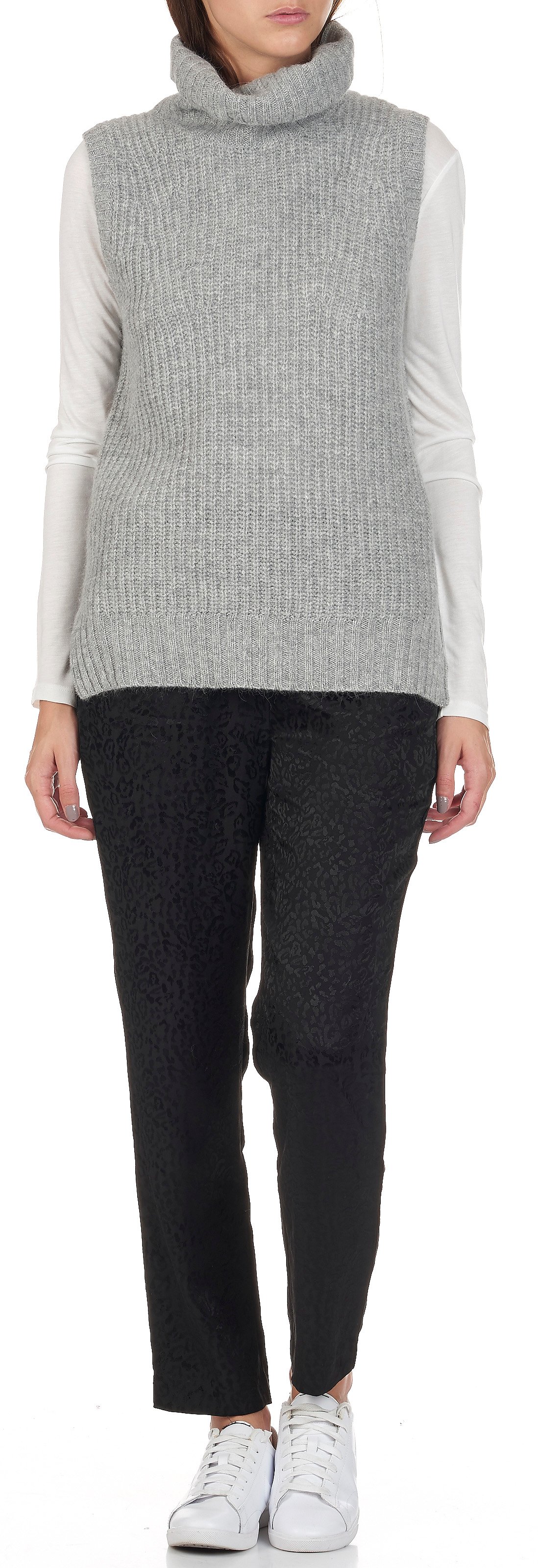 Pacha leopard jacquard carrot trousers SWILDENS Black