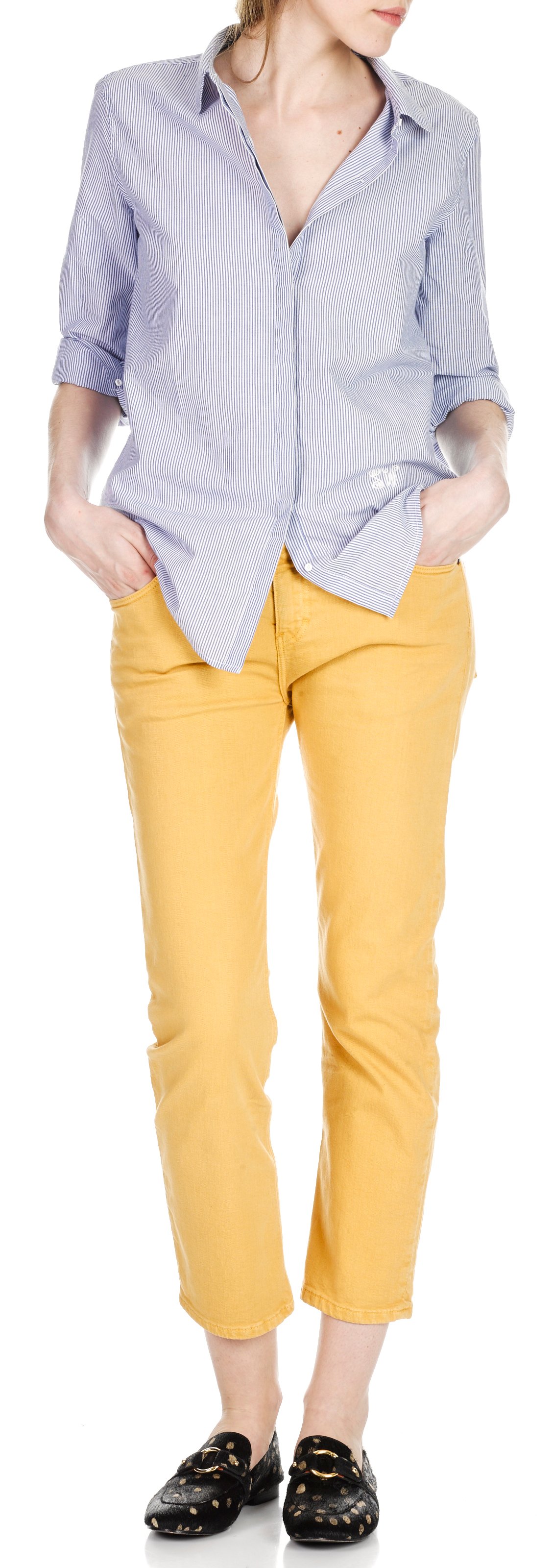 Jean cropped droit SWILDENS Jaune