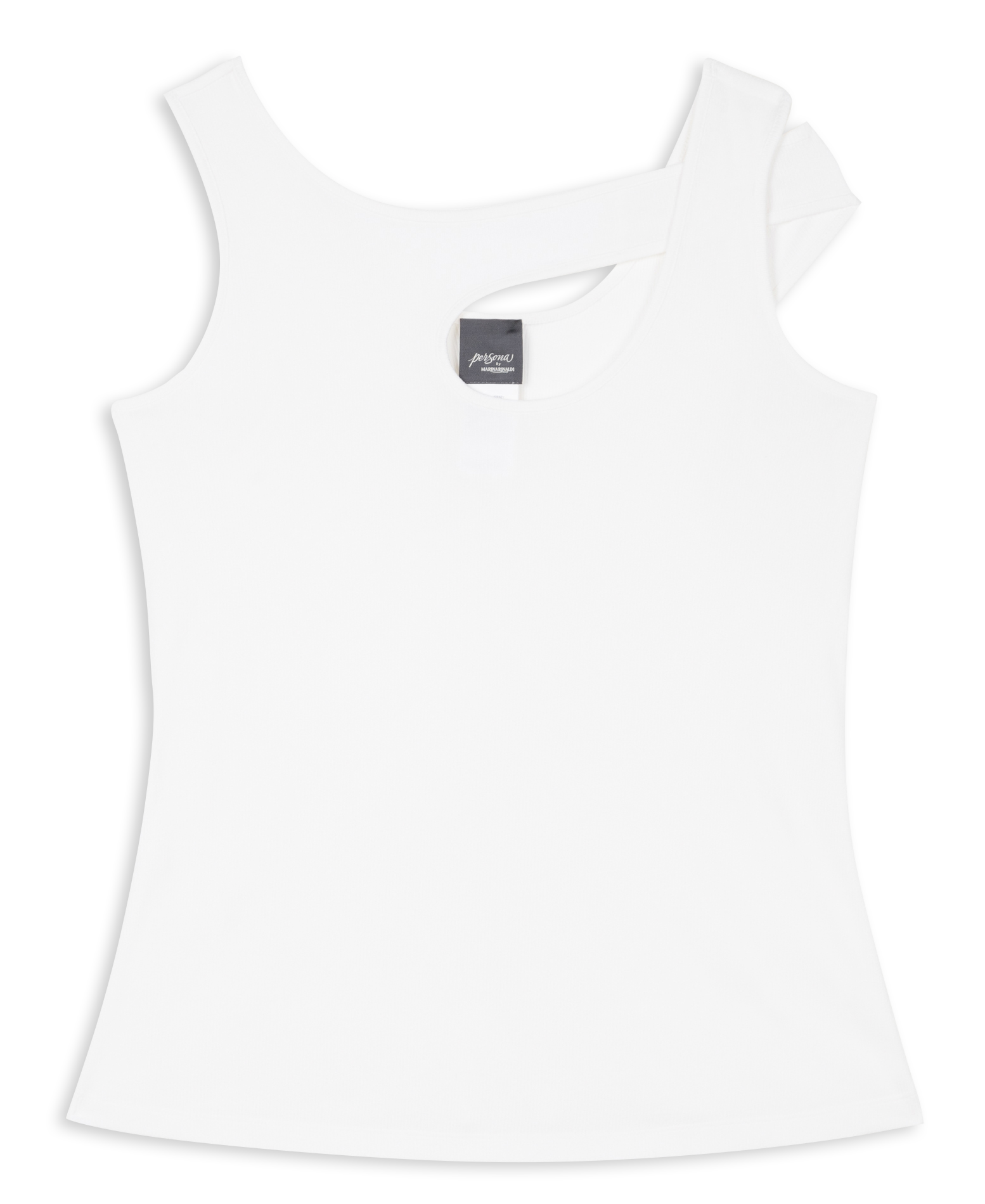 Round-neck top with shoulder cut-out PERSONA by Marina Rinaldi