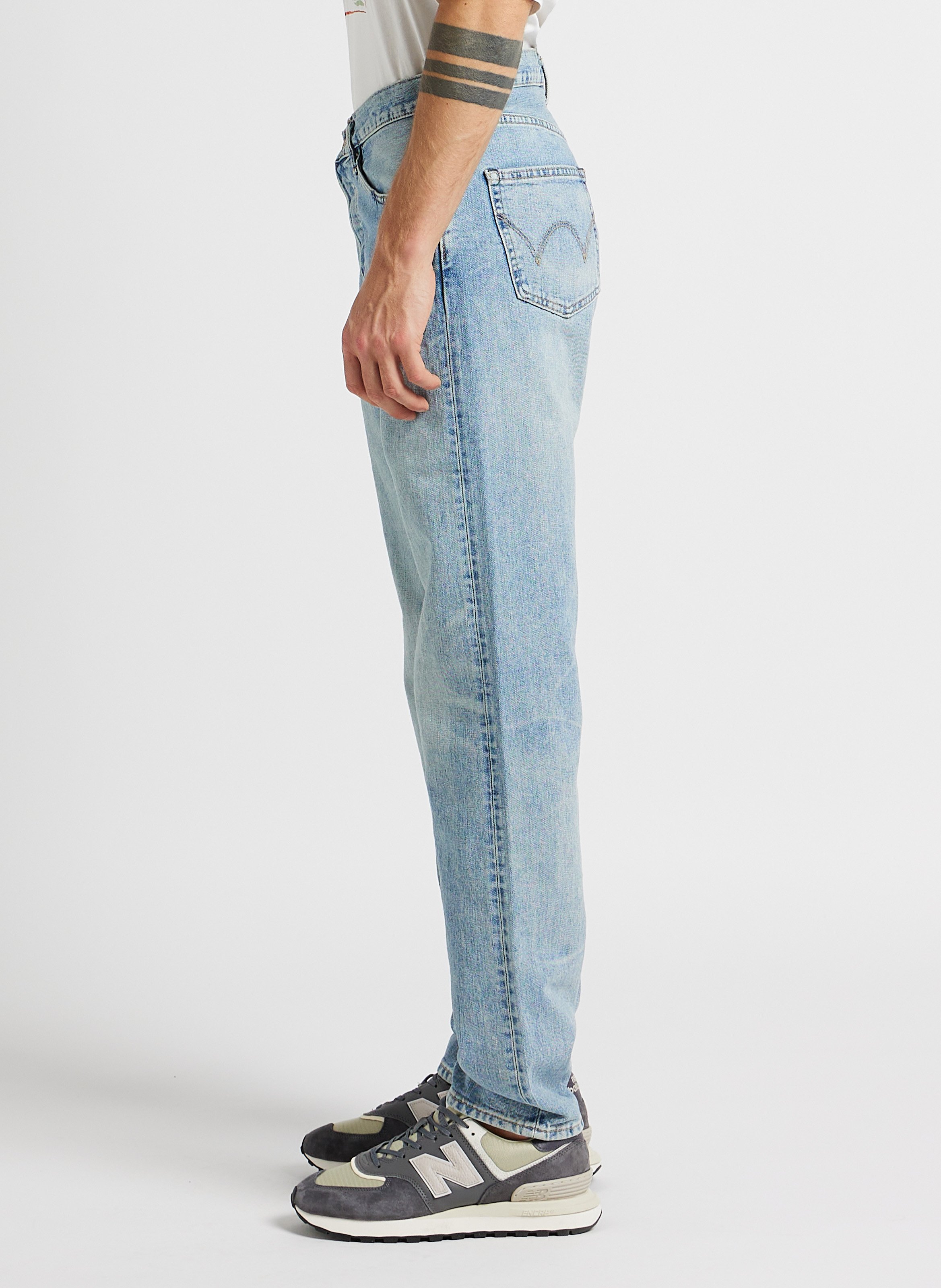 Tapered cotton jeans EDWIN Blue