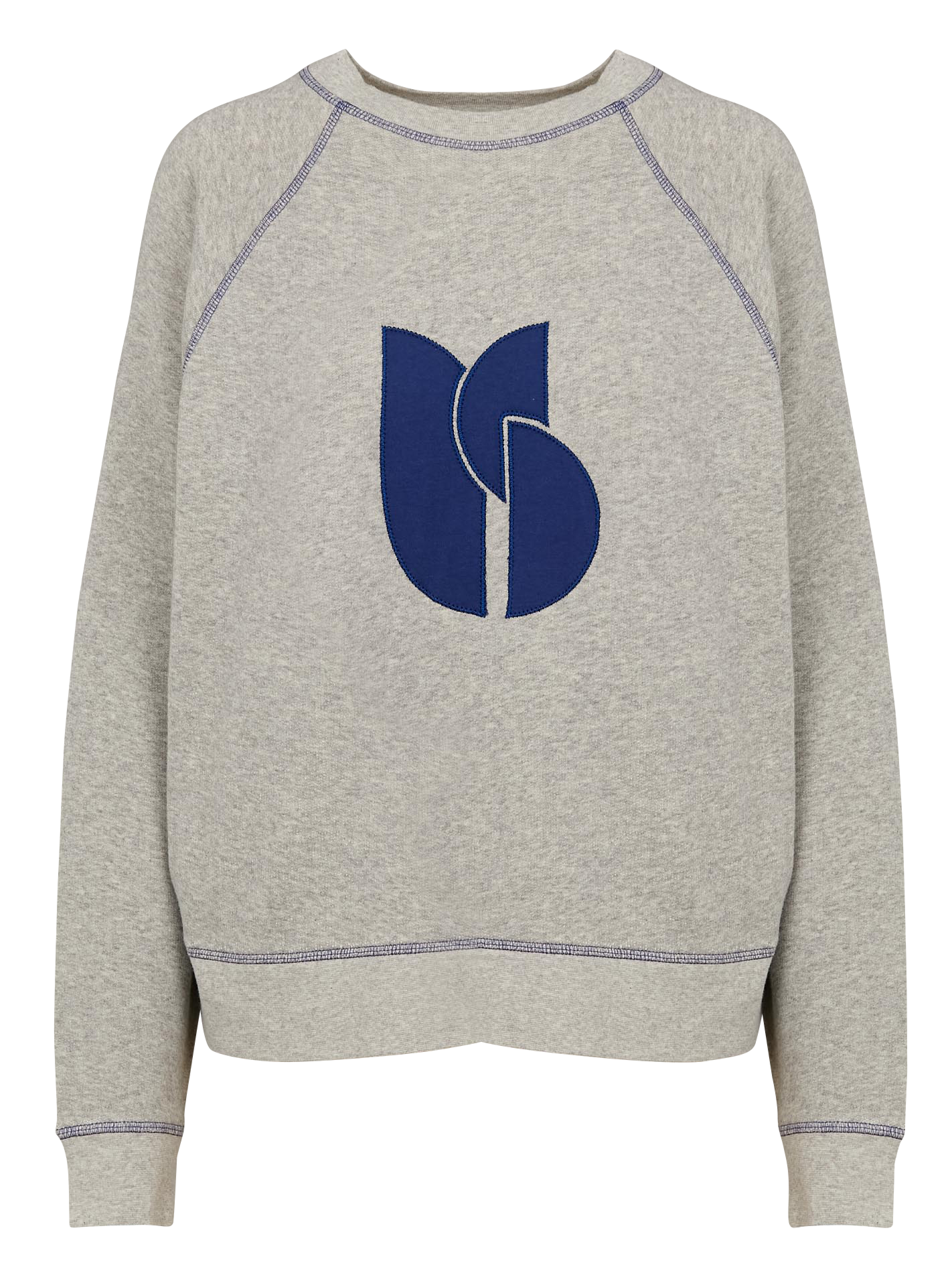 Sweat oversize col rond en coton mélangé BA&SH Noir