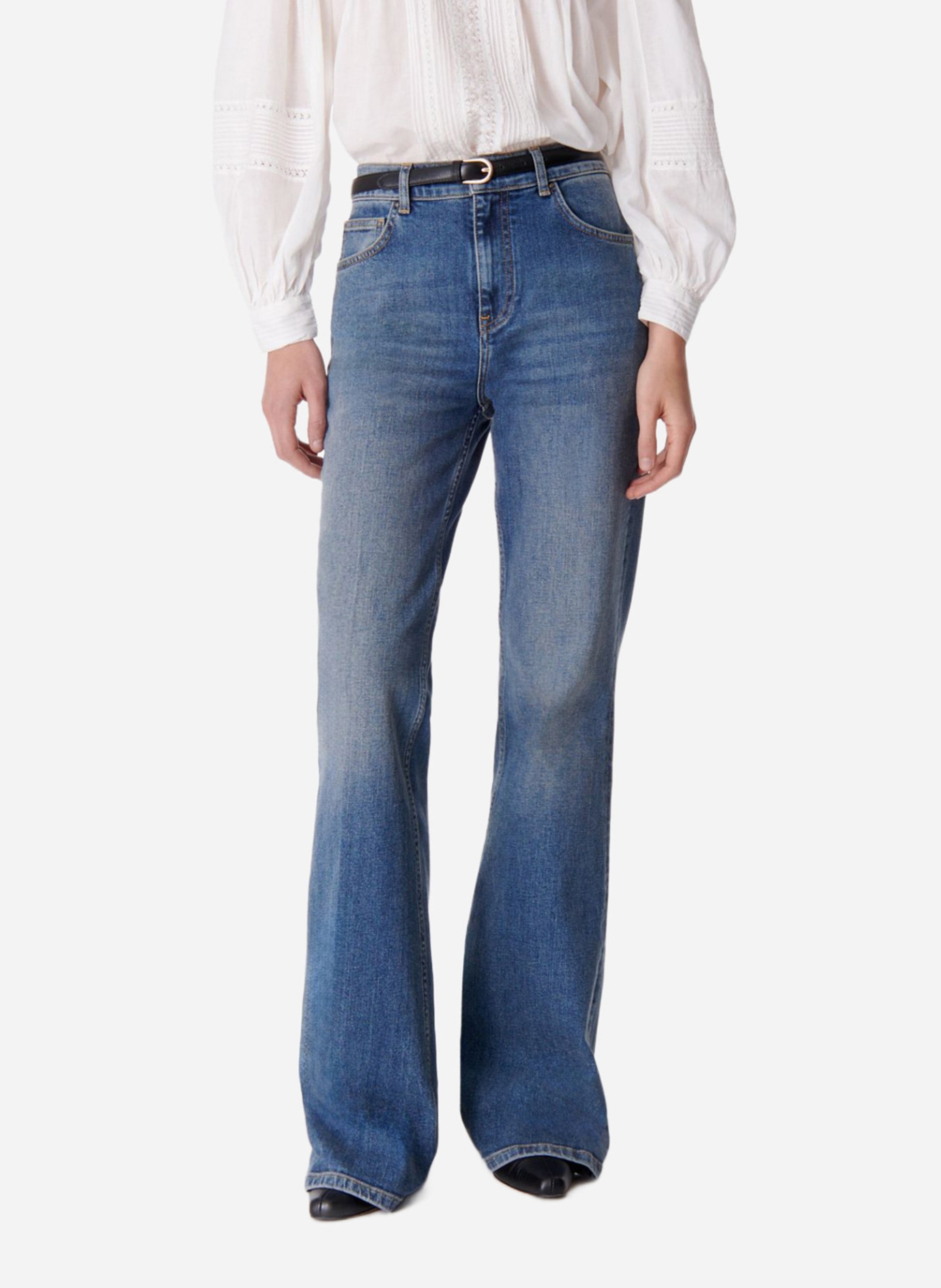 Flared jeans met verwassen look VANESSA BRUNO