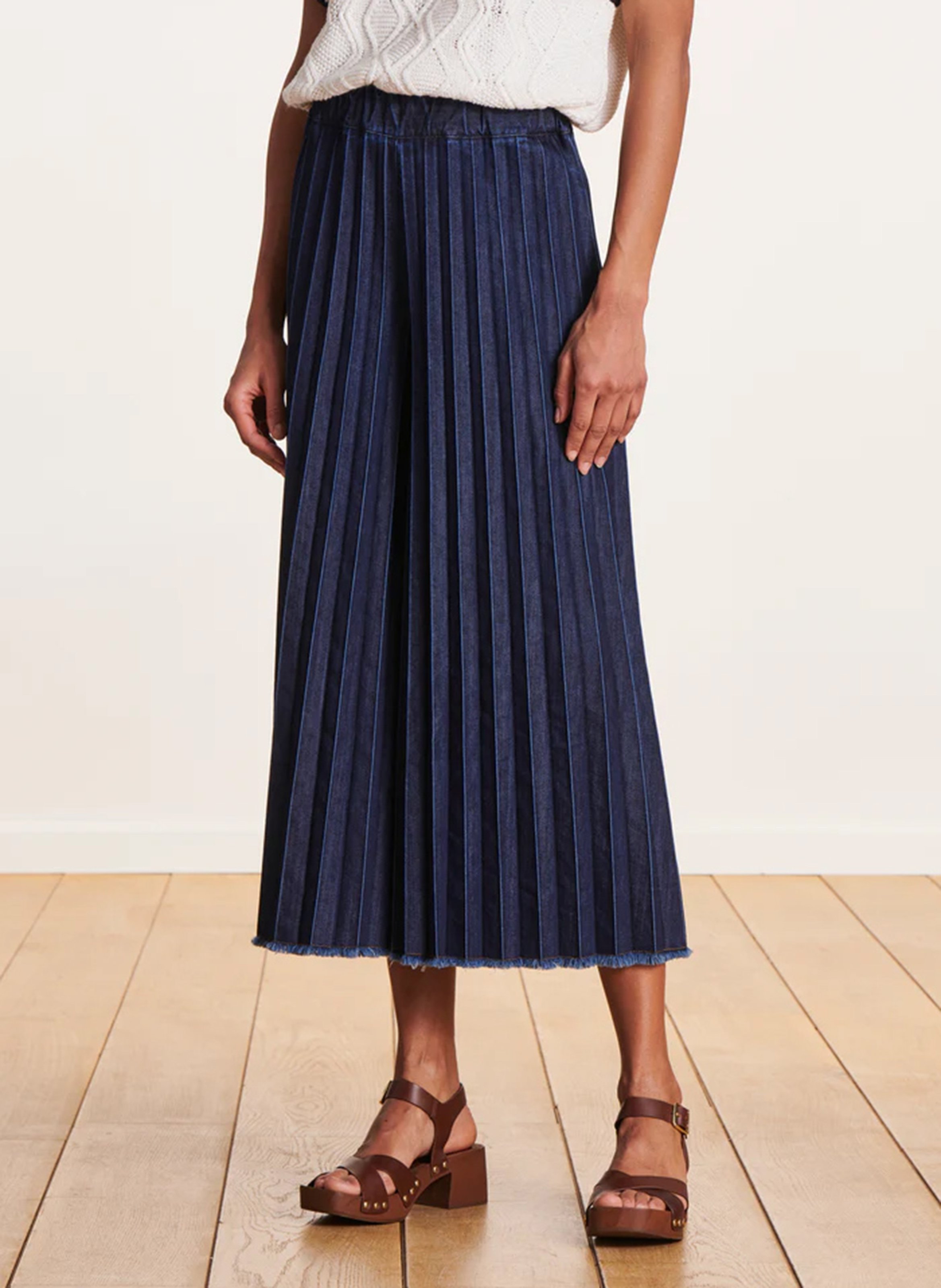 Wide leg denim pants LA FEE MARABOUTEE Blue