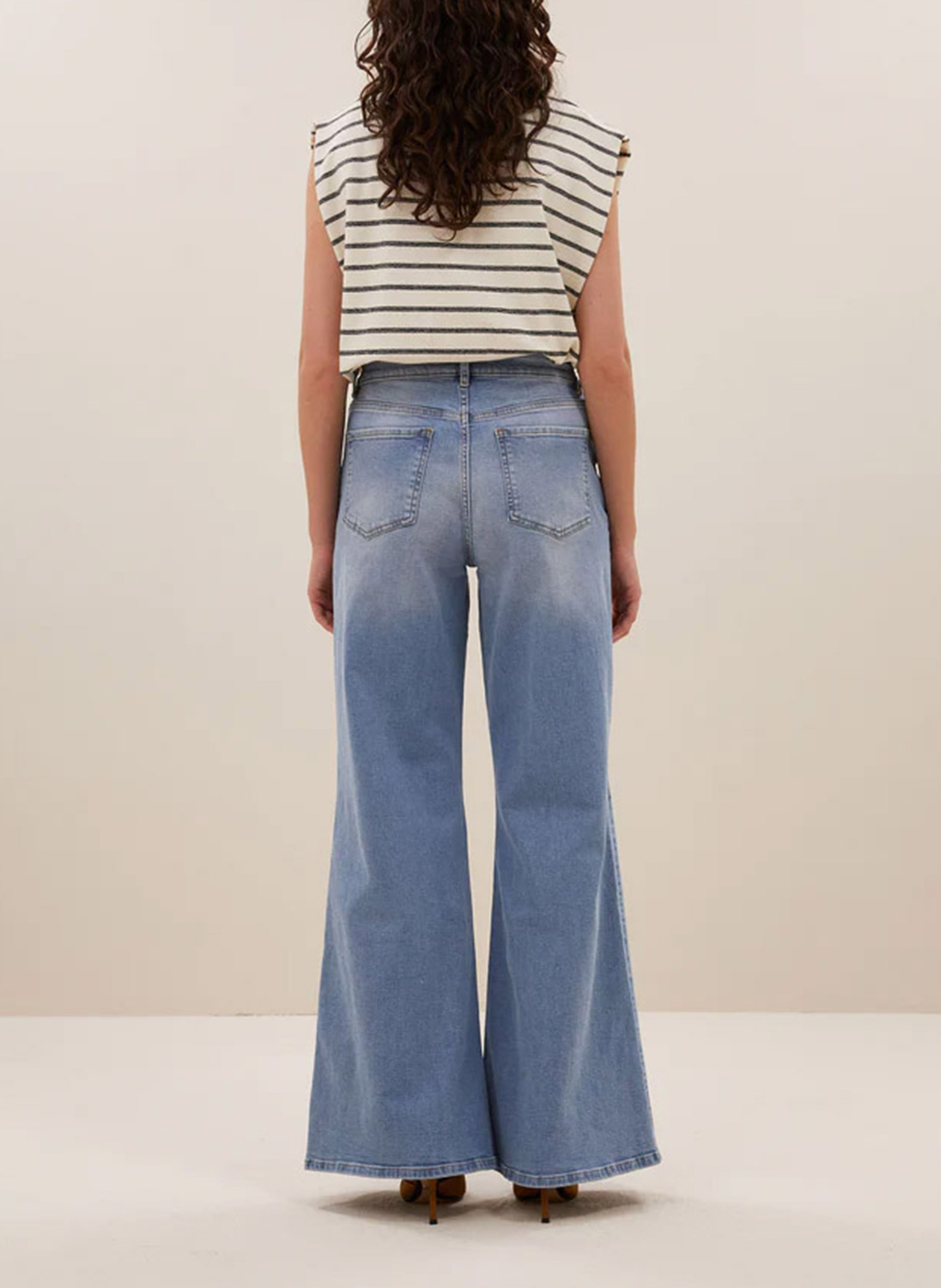 Round-neck organic cotton top BY BAR Black