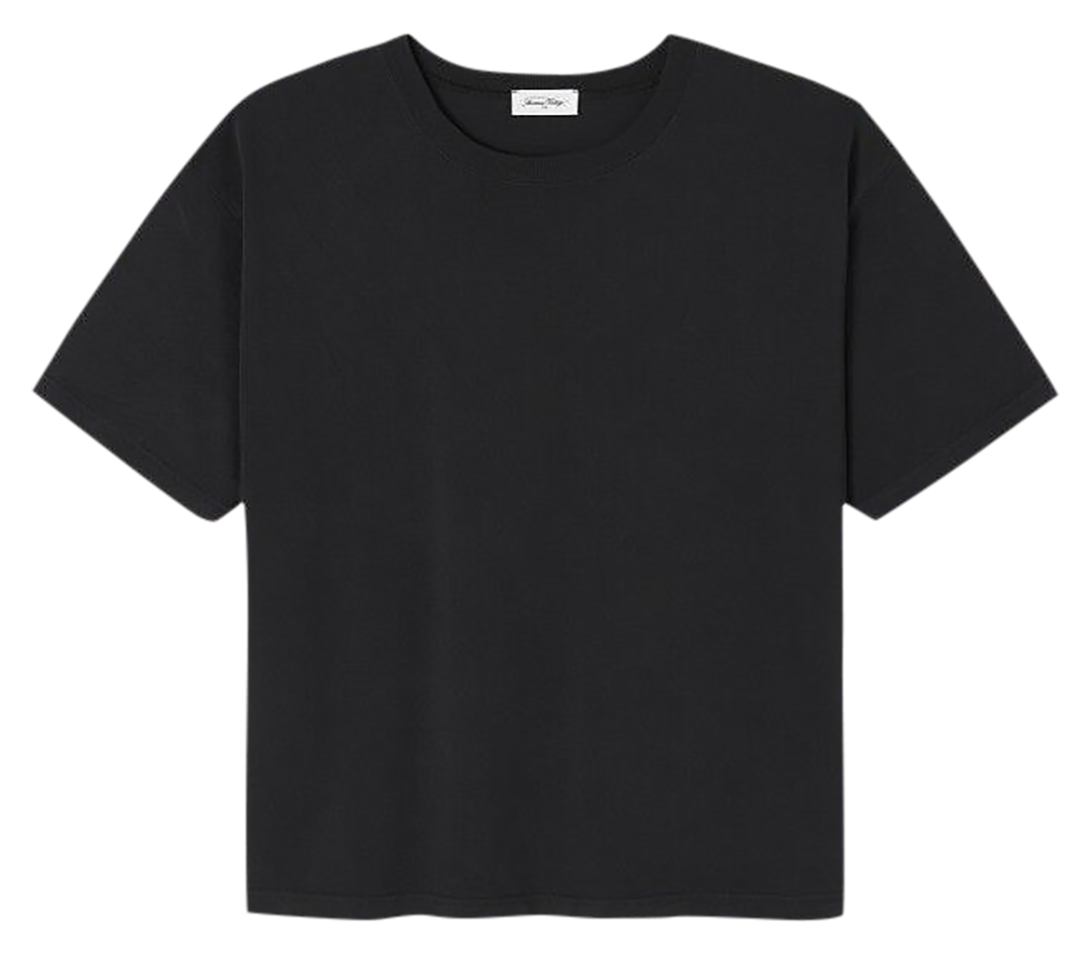 Loose-fit round-neck cotton T-shirt FIZVALLEY Noir vintage