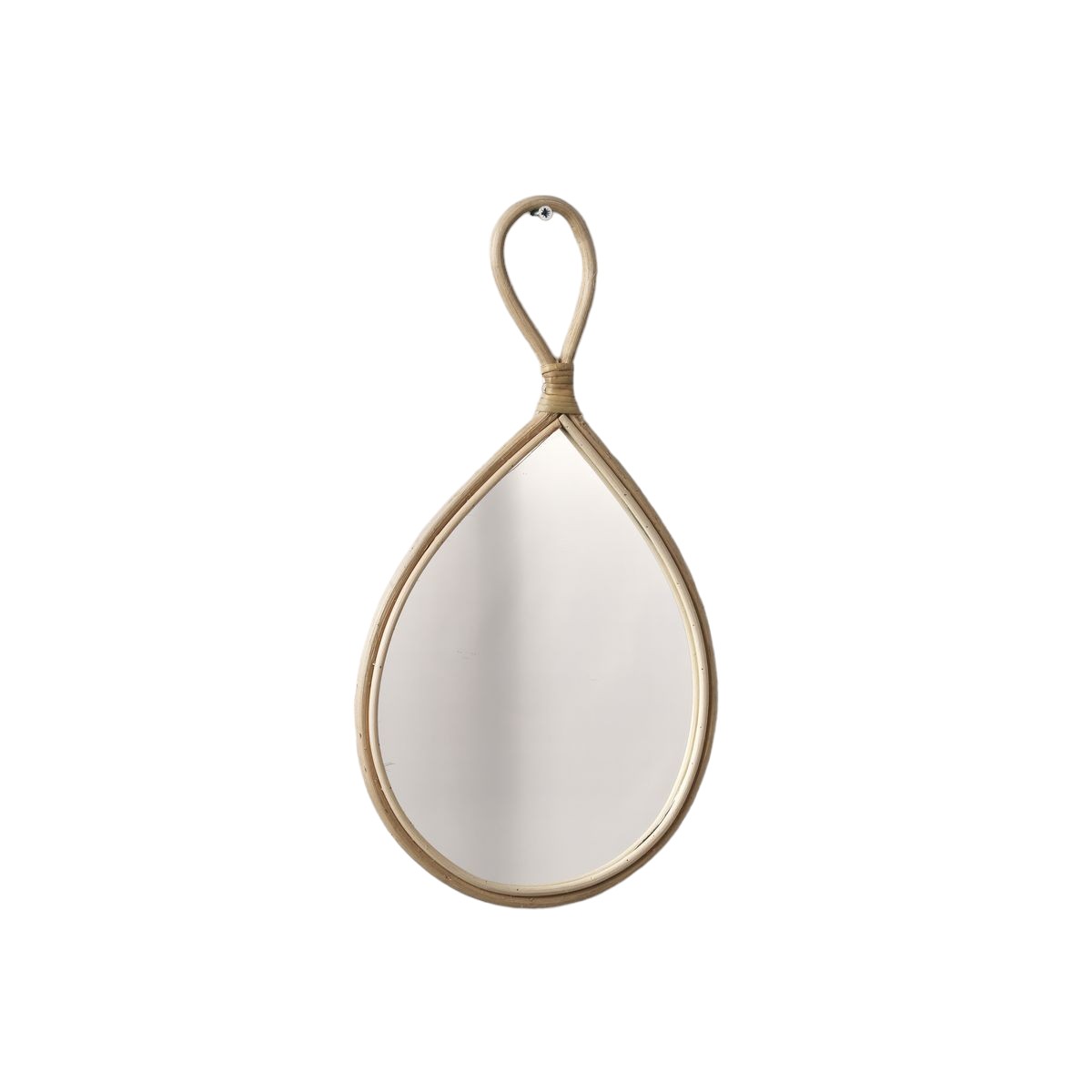 Rattan drop mirror FACTORY Beige
