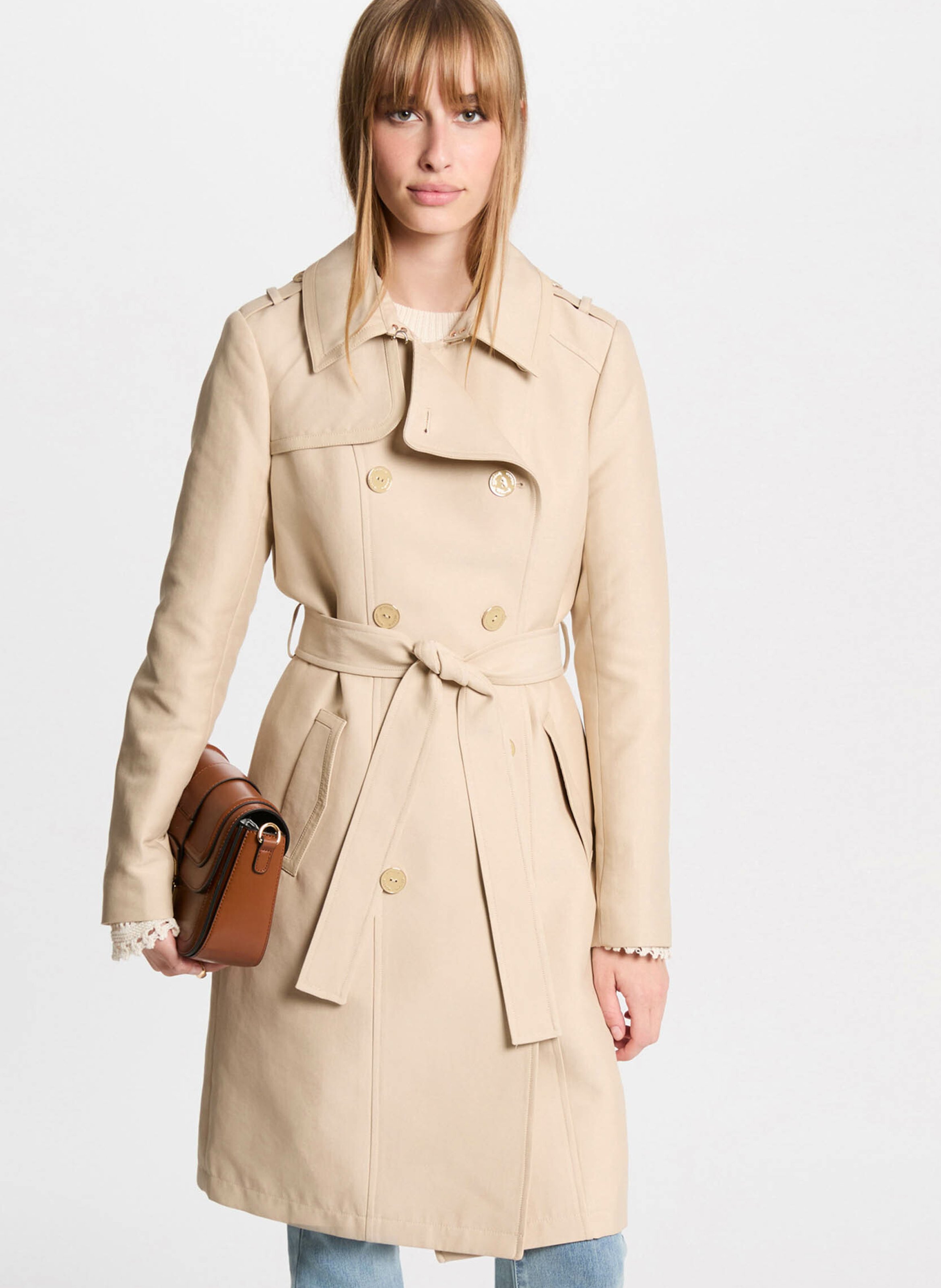 【muguet rose midi trench coat】DARK BEIGE muguet rose midi trench coat】DARK BEIGE