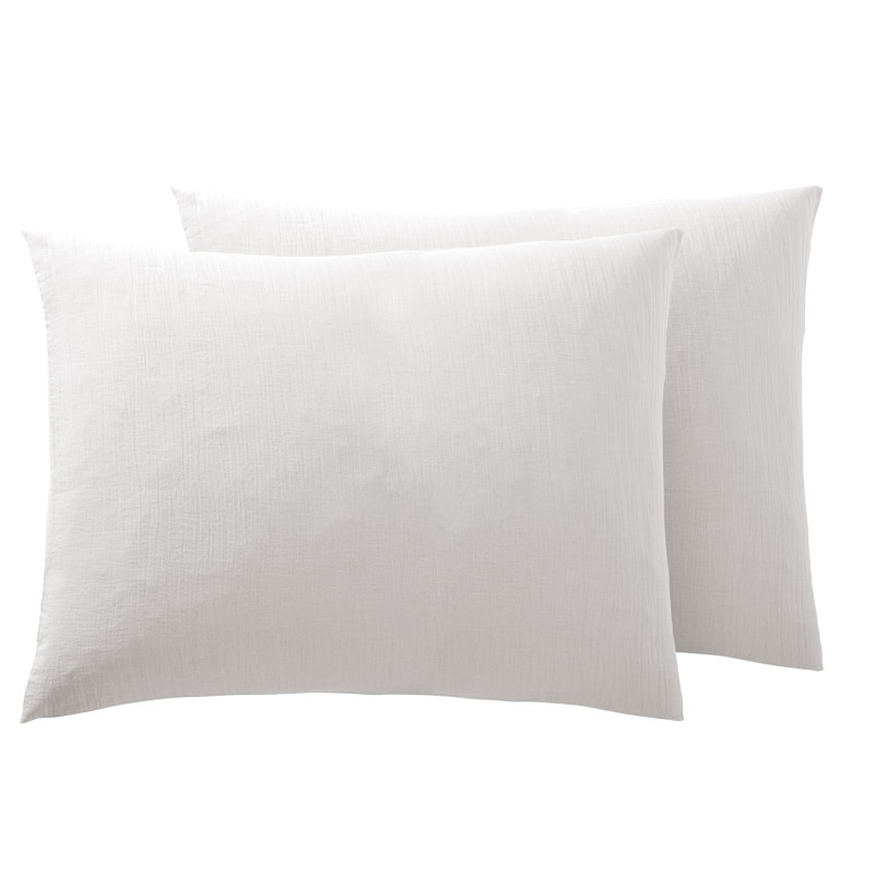 Cotton percale pillow case COTON PUR White