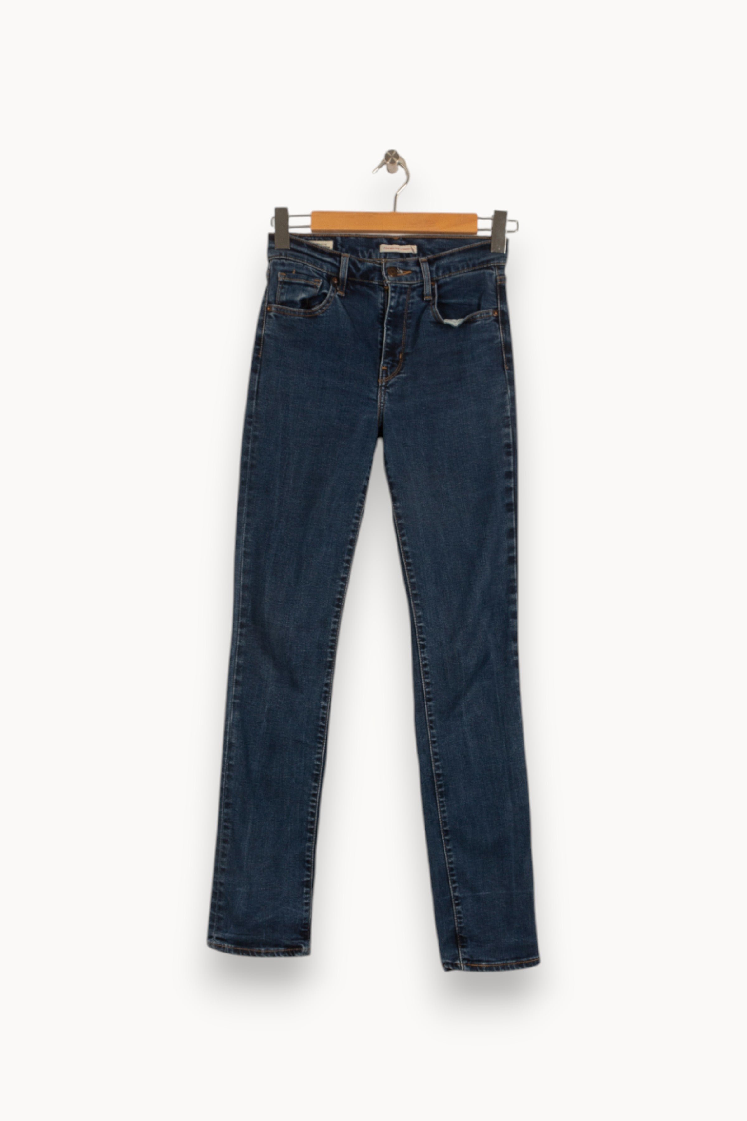 Cropped slim jeans with studs LEVI'S - Seconde main Blue