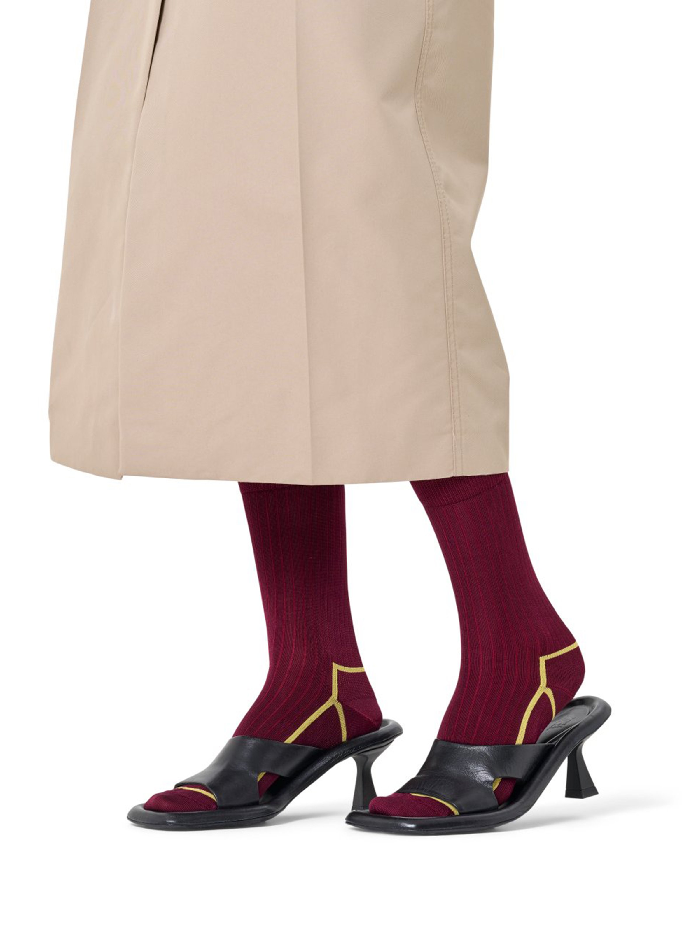 Gestreifte Socken mit Kontraststreifen HAPPY SOCKS Rot