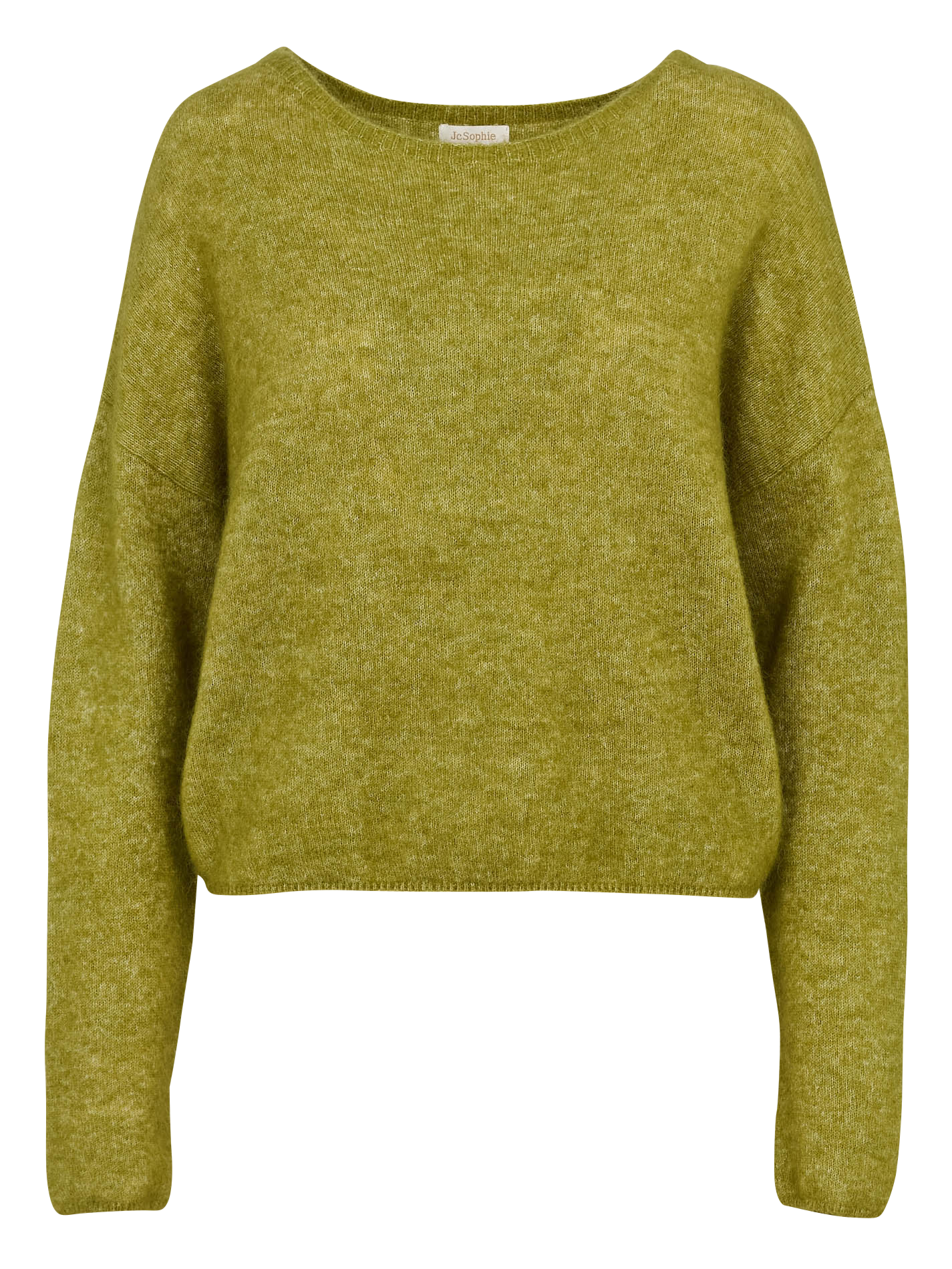 Pull ample col bateau en laine mélangée JC SOPHIE Vert