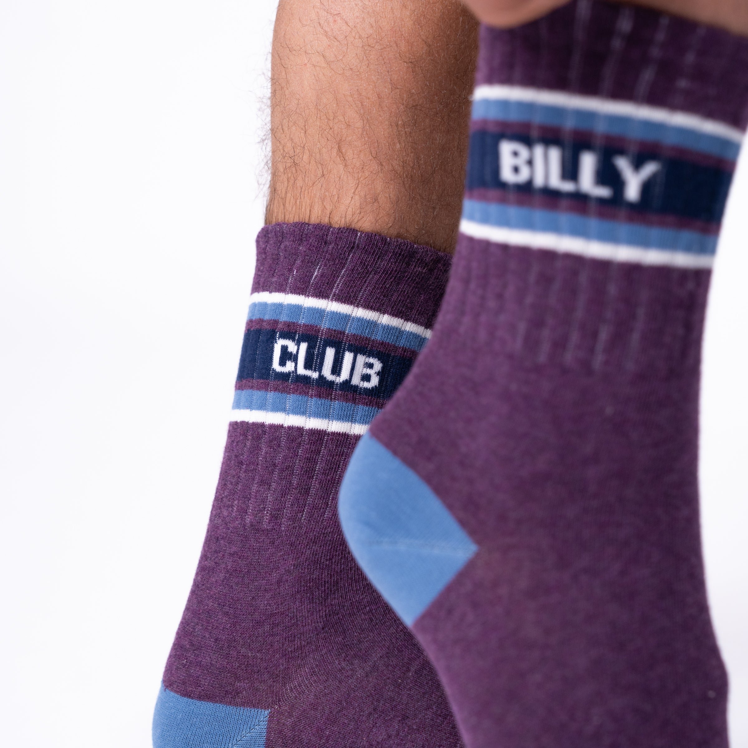 Combed Cotton Retro Socks BILLYBELT Purple
