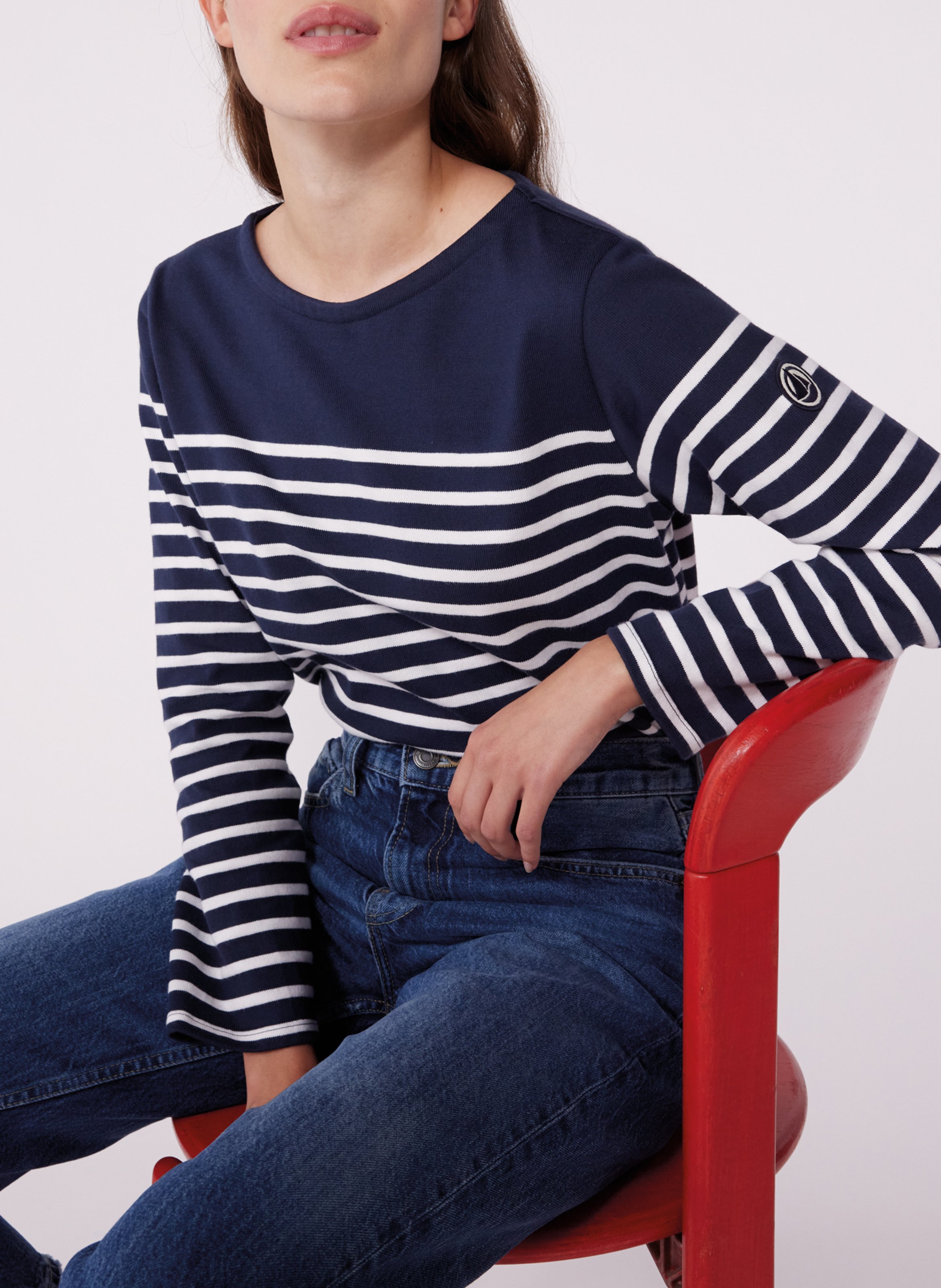 Oversize T-Shirt aus gestreifter Baumwolle PETIT BATEAU Mehrfarbig