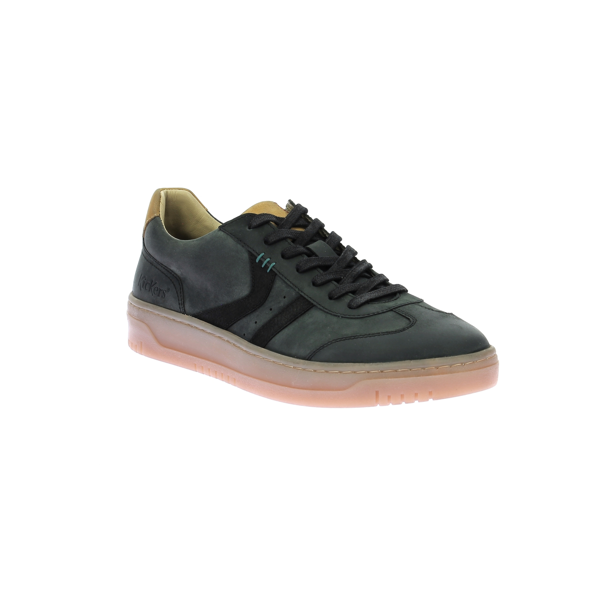 Low leather trainers KICKERS Black