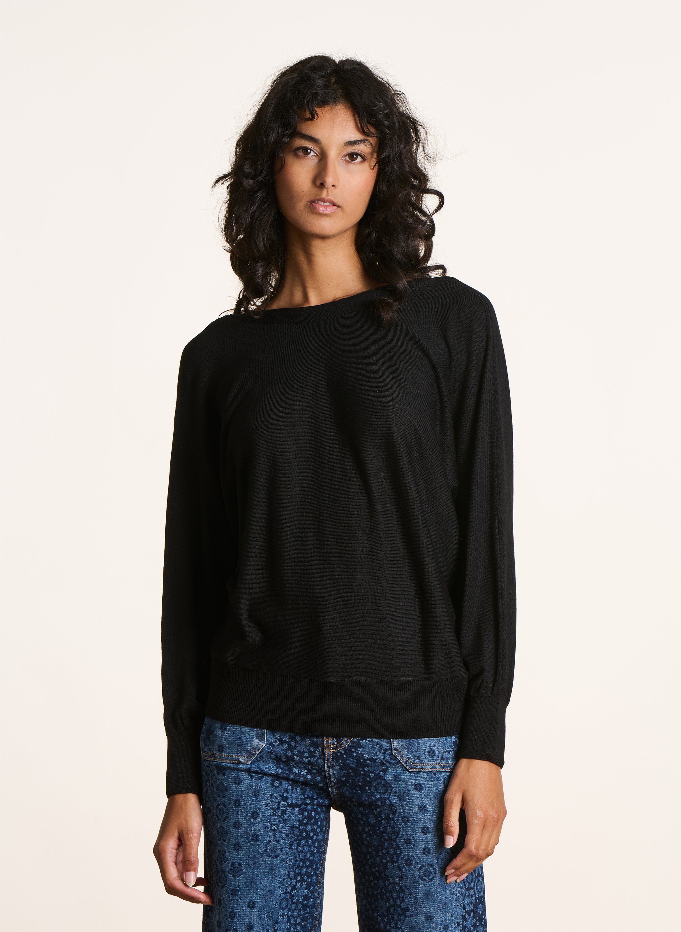 Oversize-Pullover LA FEE MARABOUTEE Schwarz