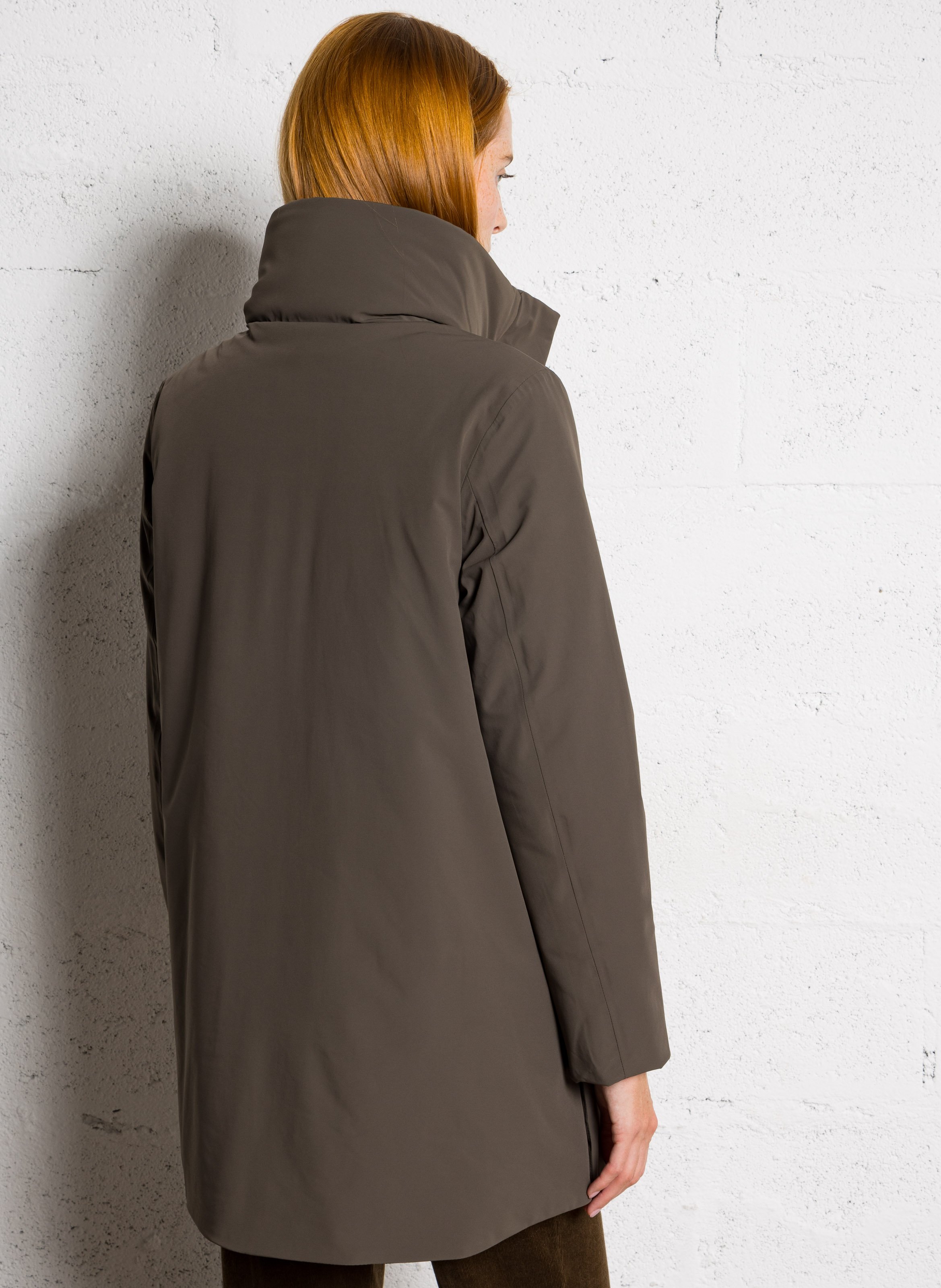 Veste col montant unie  K-WAY Kaki