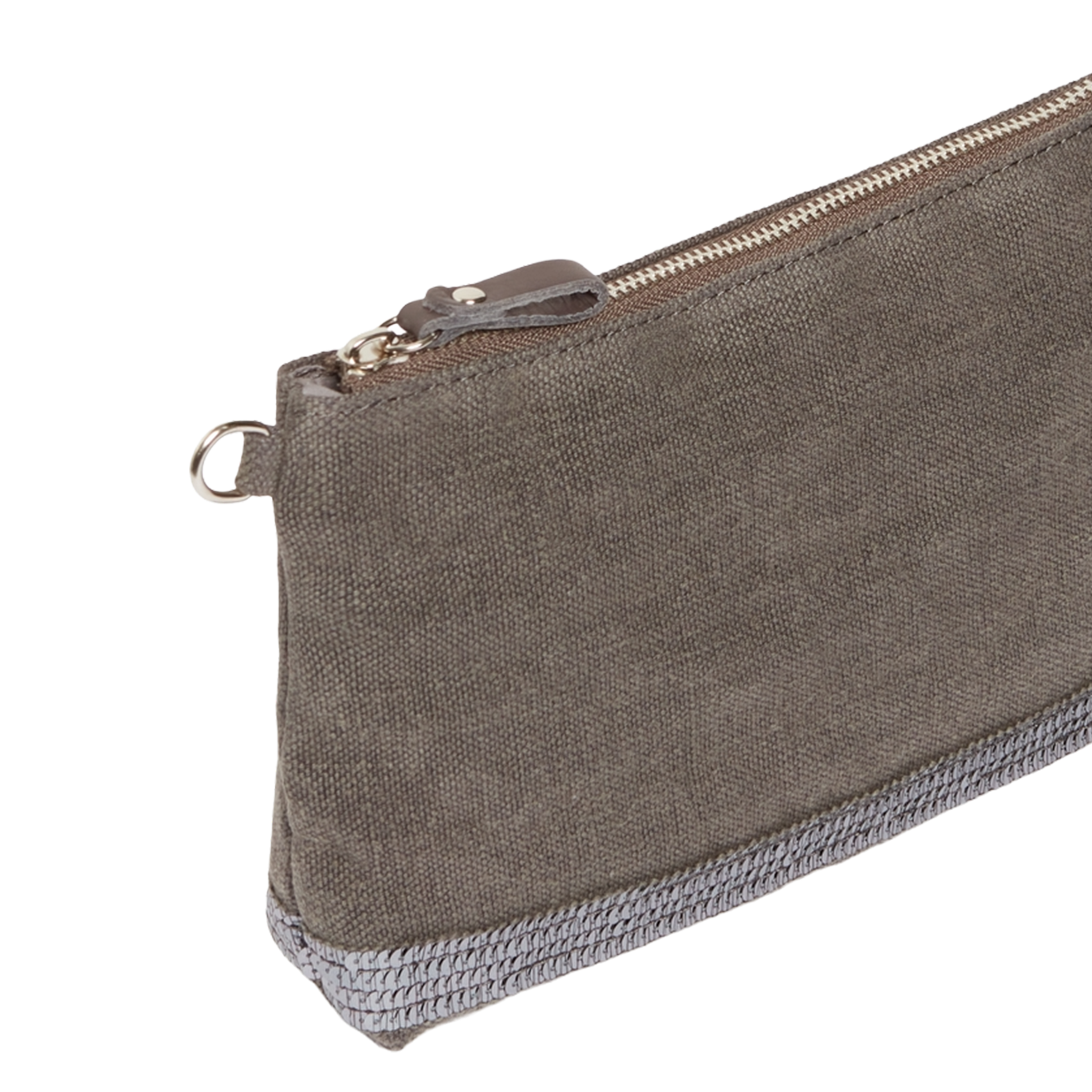 Crossbody linen clutch VANESSA BRUNO Grey