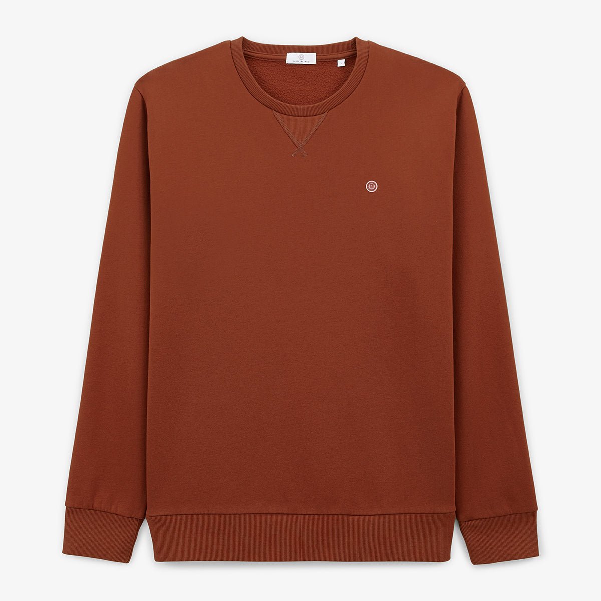 Plain round neck sweatshirt SERGE BLANCO Orange