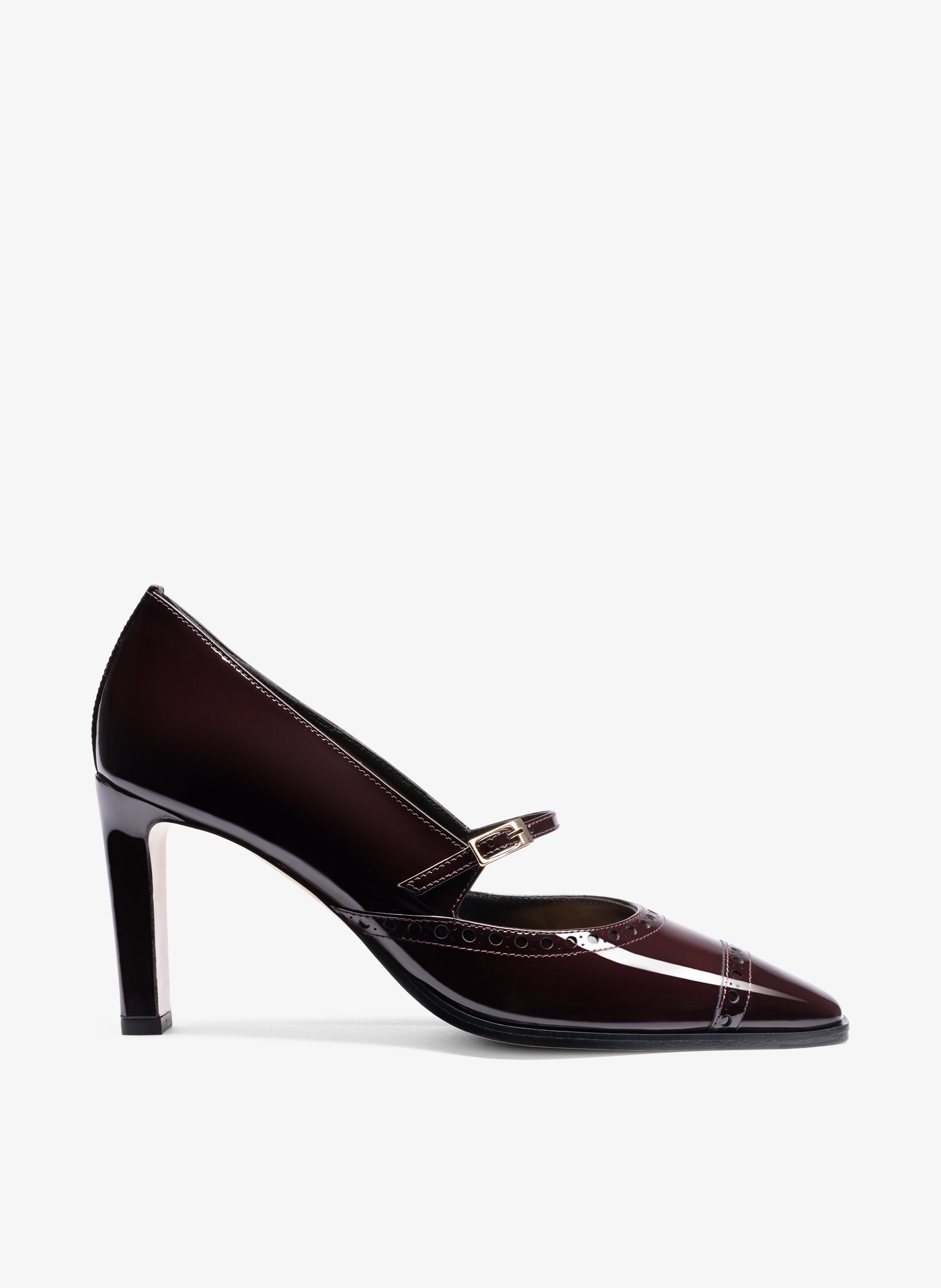 Burgundy patent leather pumps PARALLELE PARIS Red