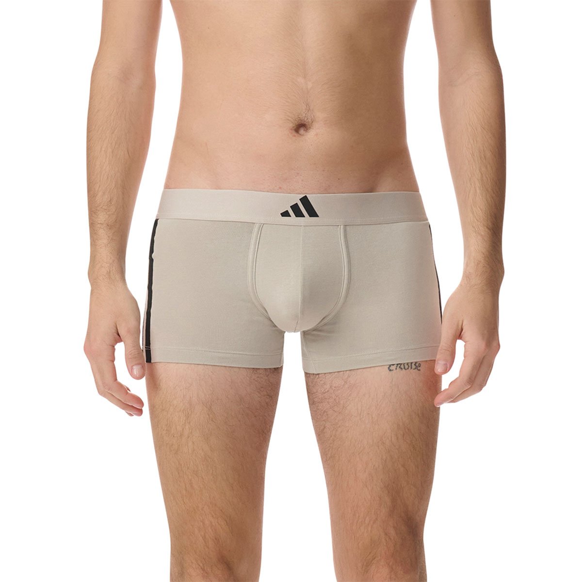 Set of 2 men's active flex cotton 3 stripes adidas sport boxers ADIDAS UNDERWEAR Beige
