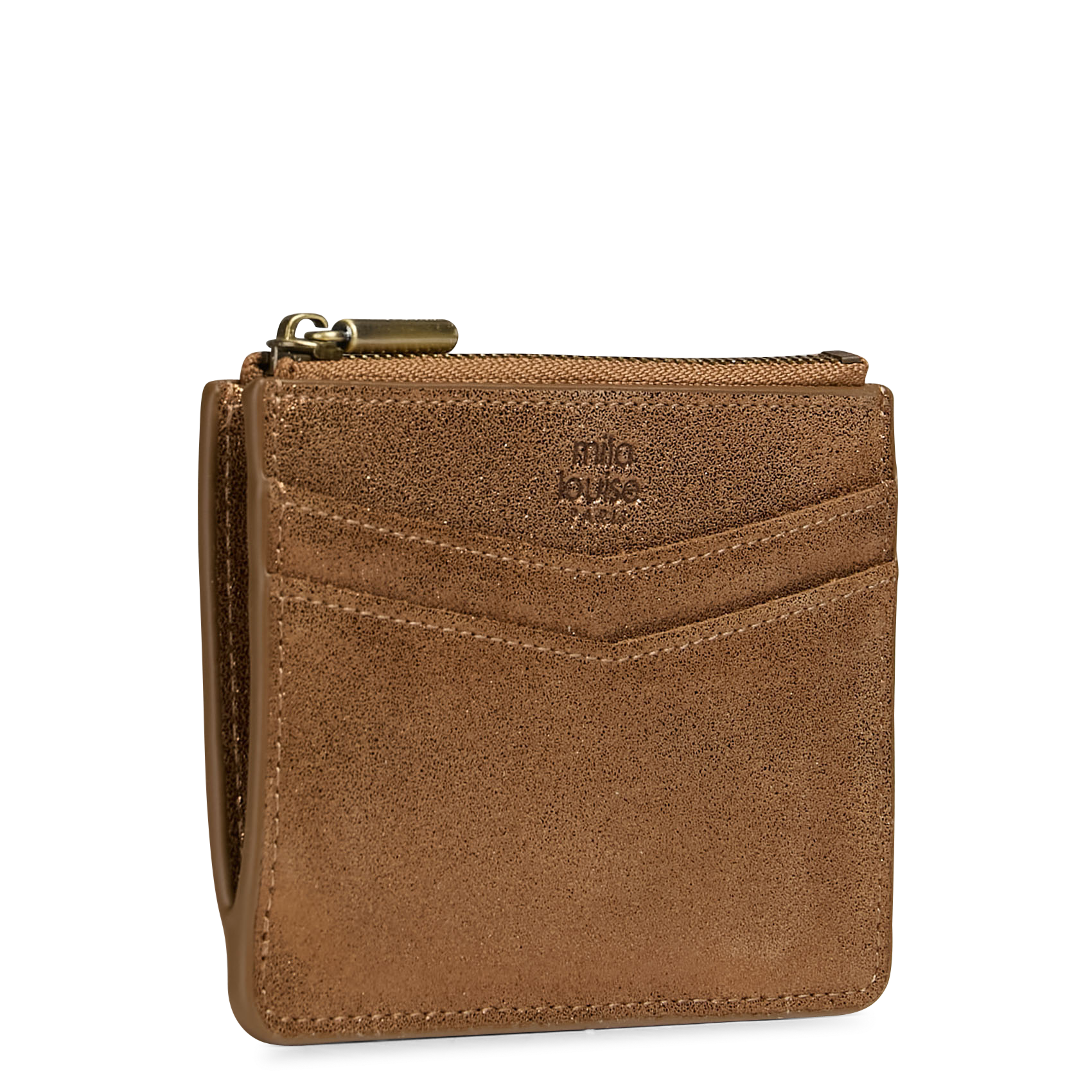 - 100% leer, - 6 kaarthoudersplitten, - 1 centrale zak, - Afmetingen: L10 x H7 cm. MILA LOUISE Beige