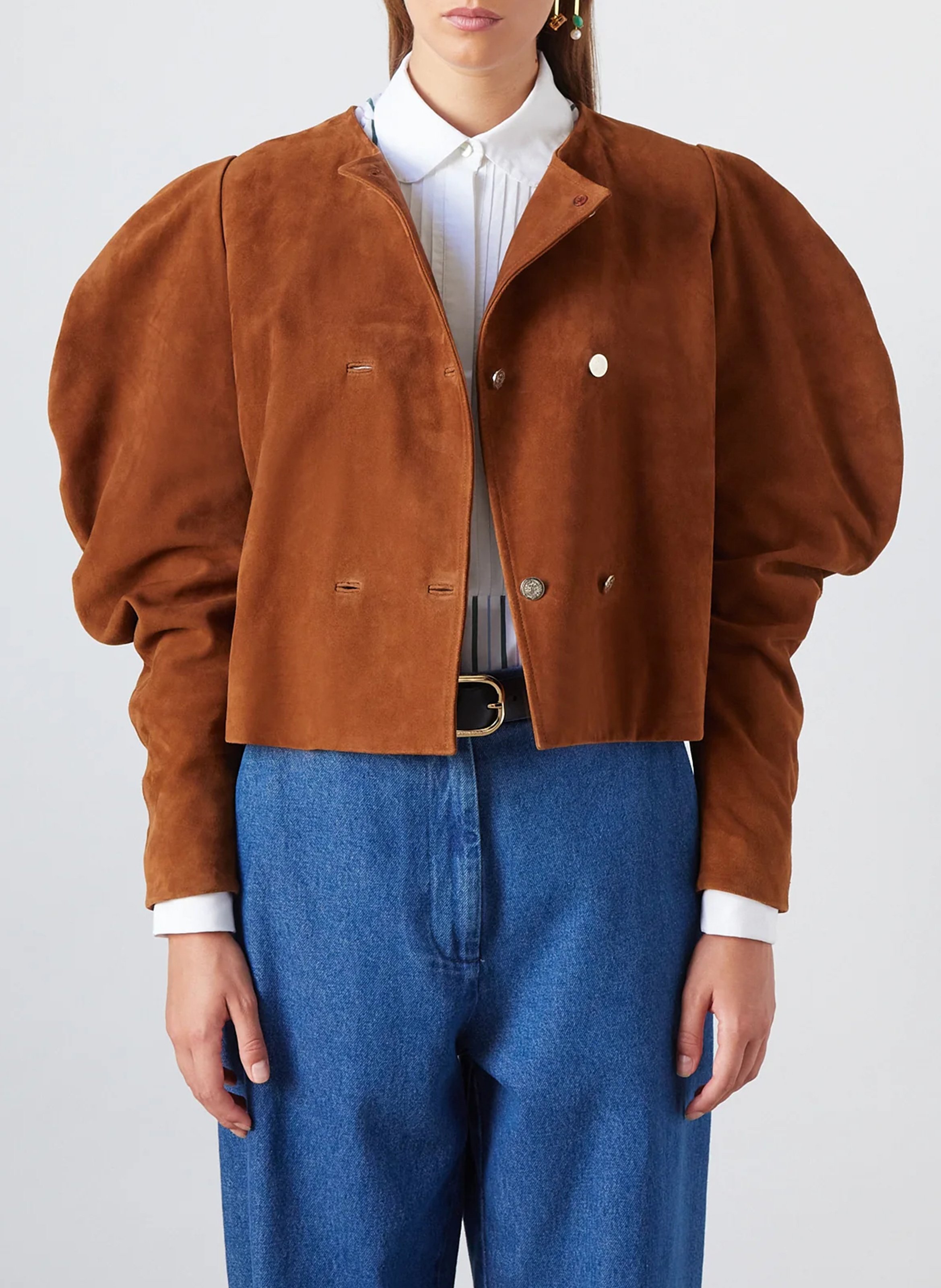 Veste ample en coton côtelé THE LABEL EDITION Marron