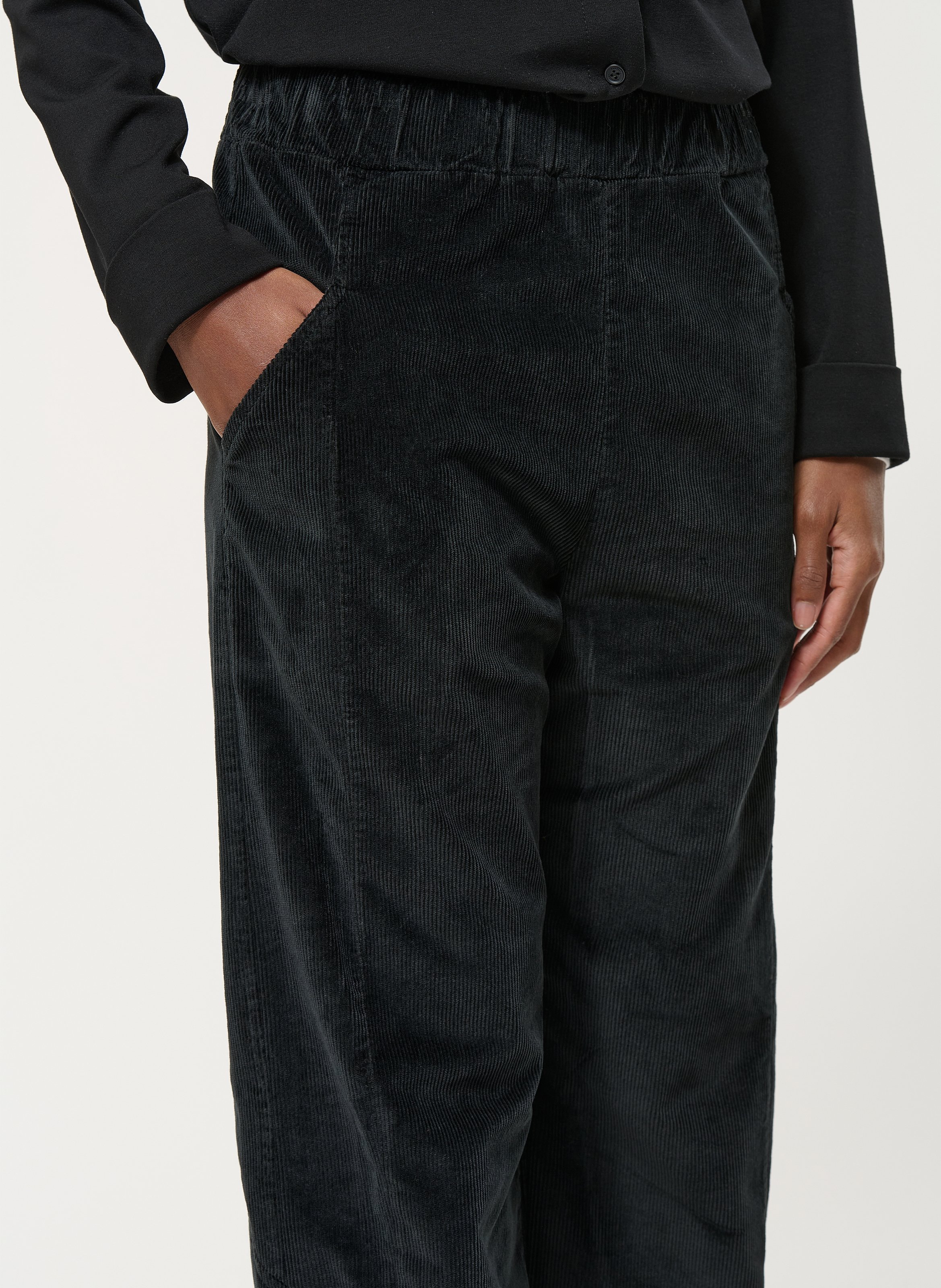 Pantalon droit en coton mélangé HUMILITY Noir