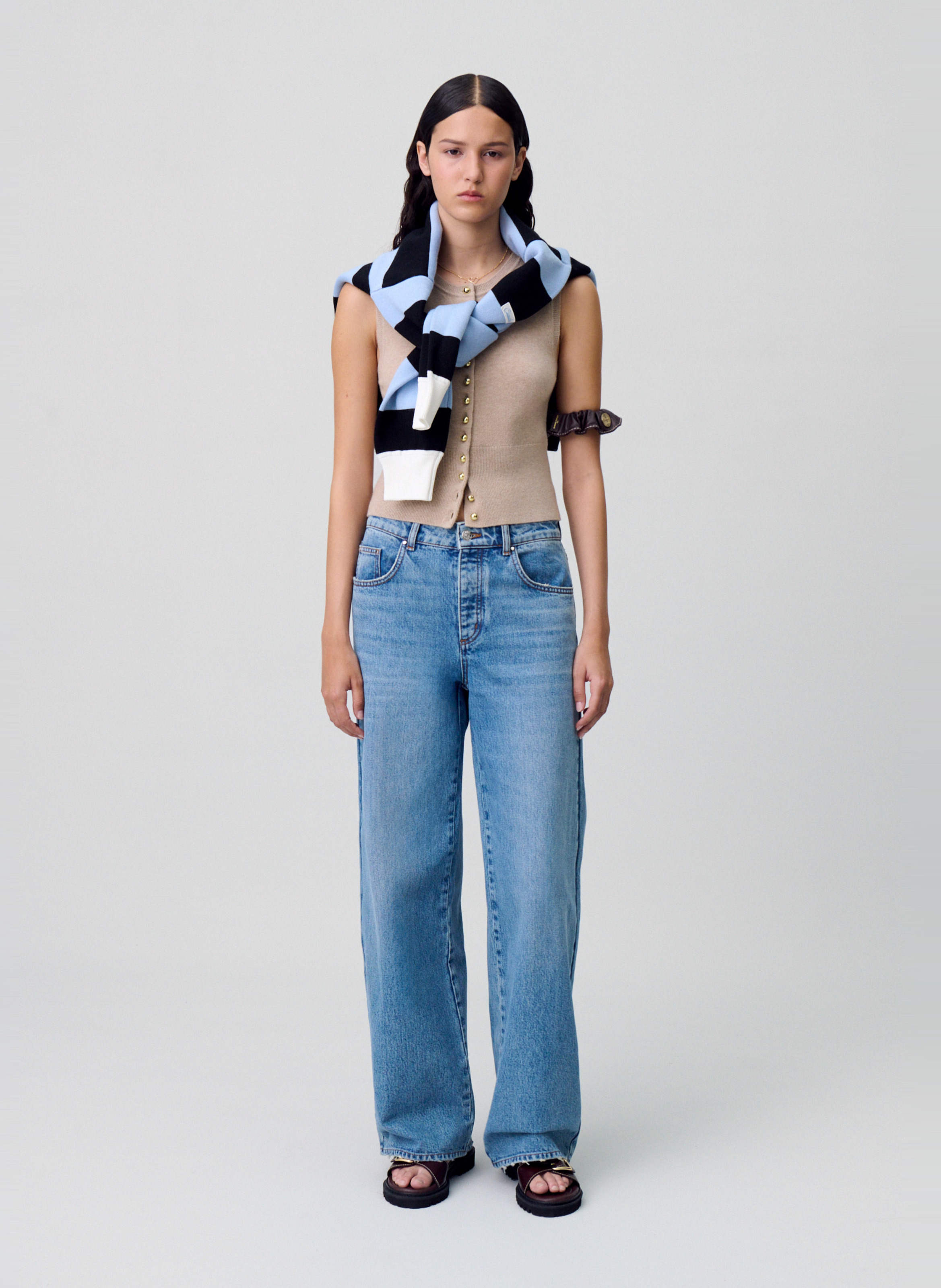Jean large en coton CLAUDIE PIERLOT Bleu