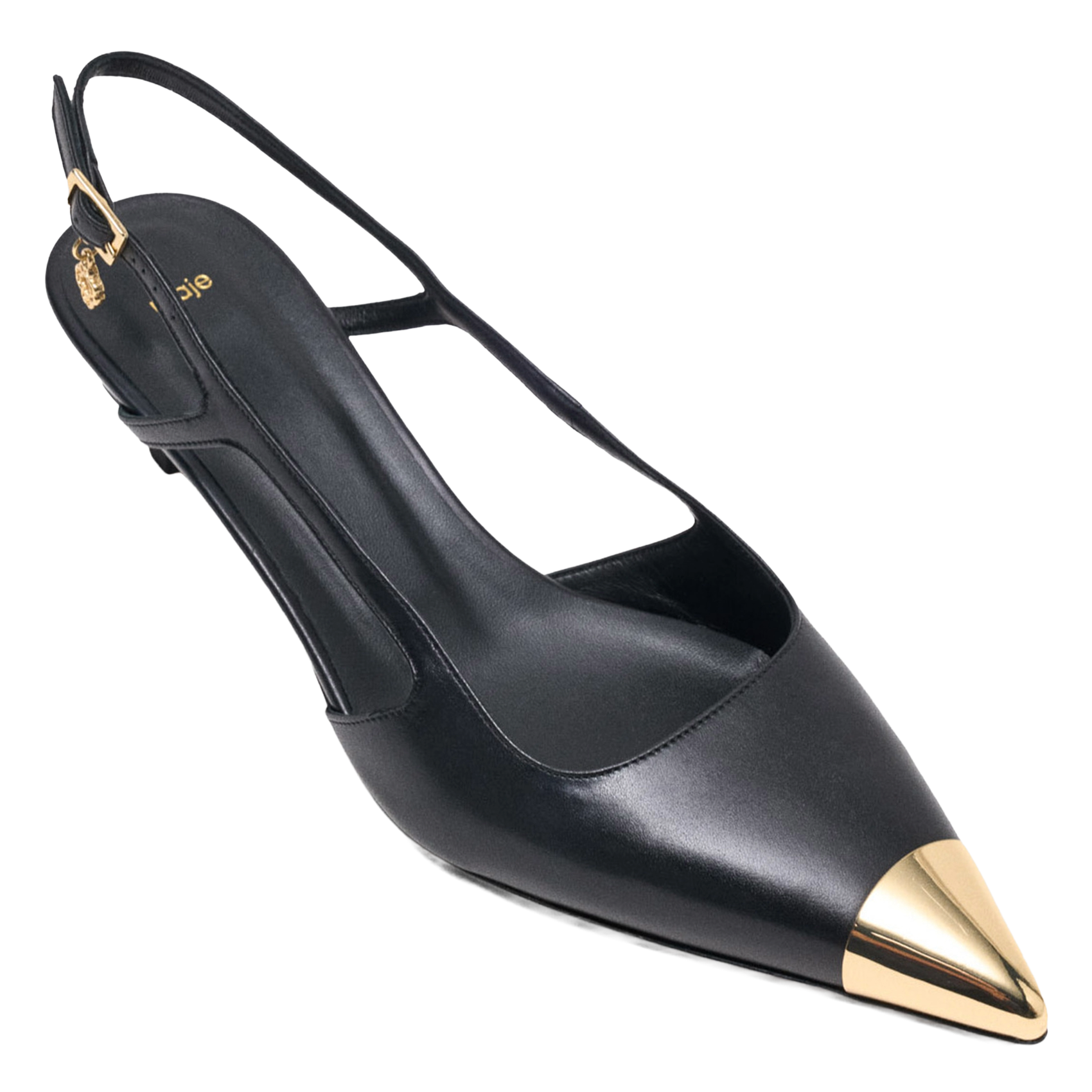 Escarpins slingback en cuir MAJE Noir