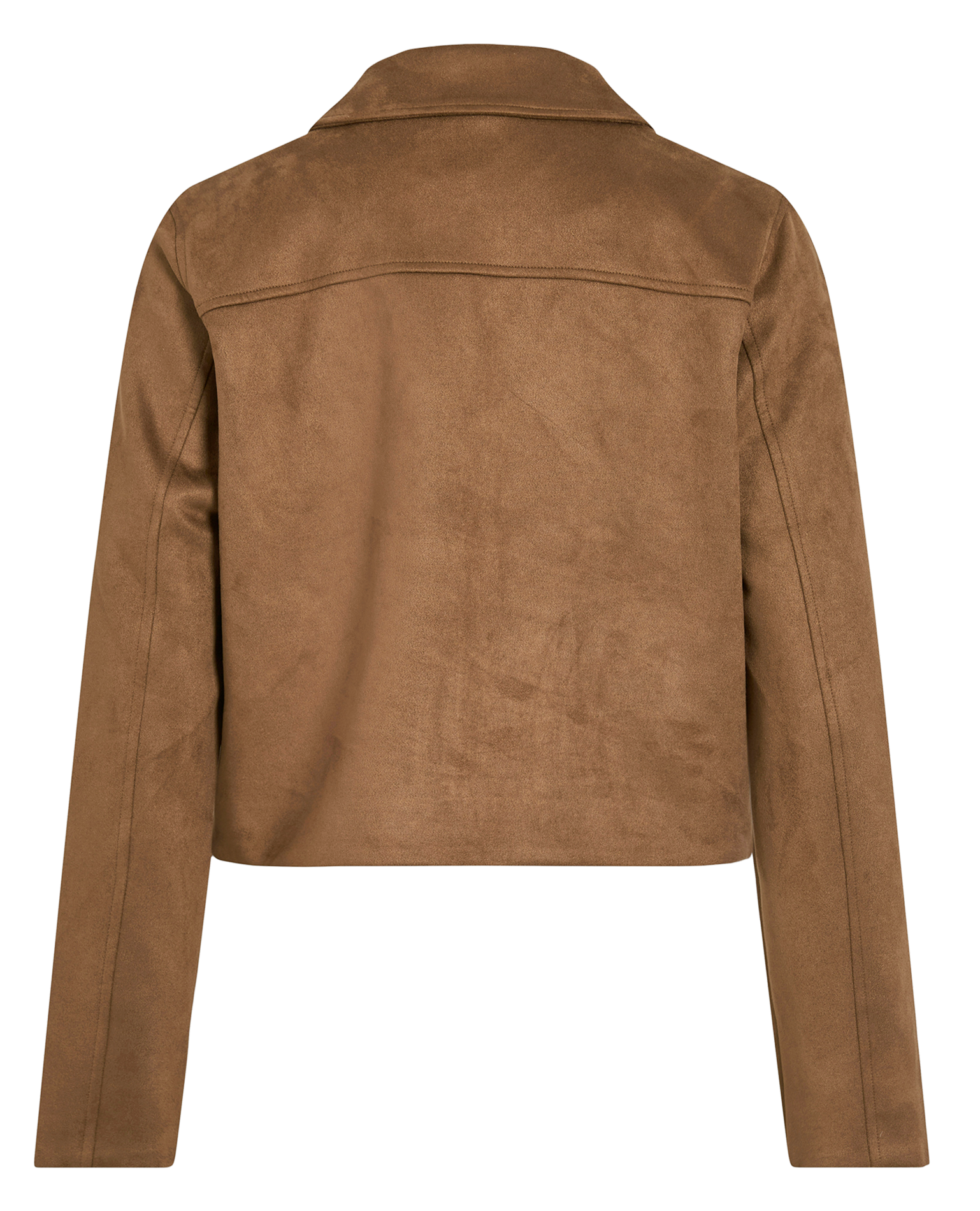 Veste courte zippée en suède VILA Marron