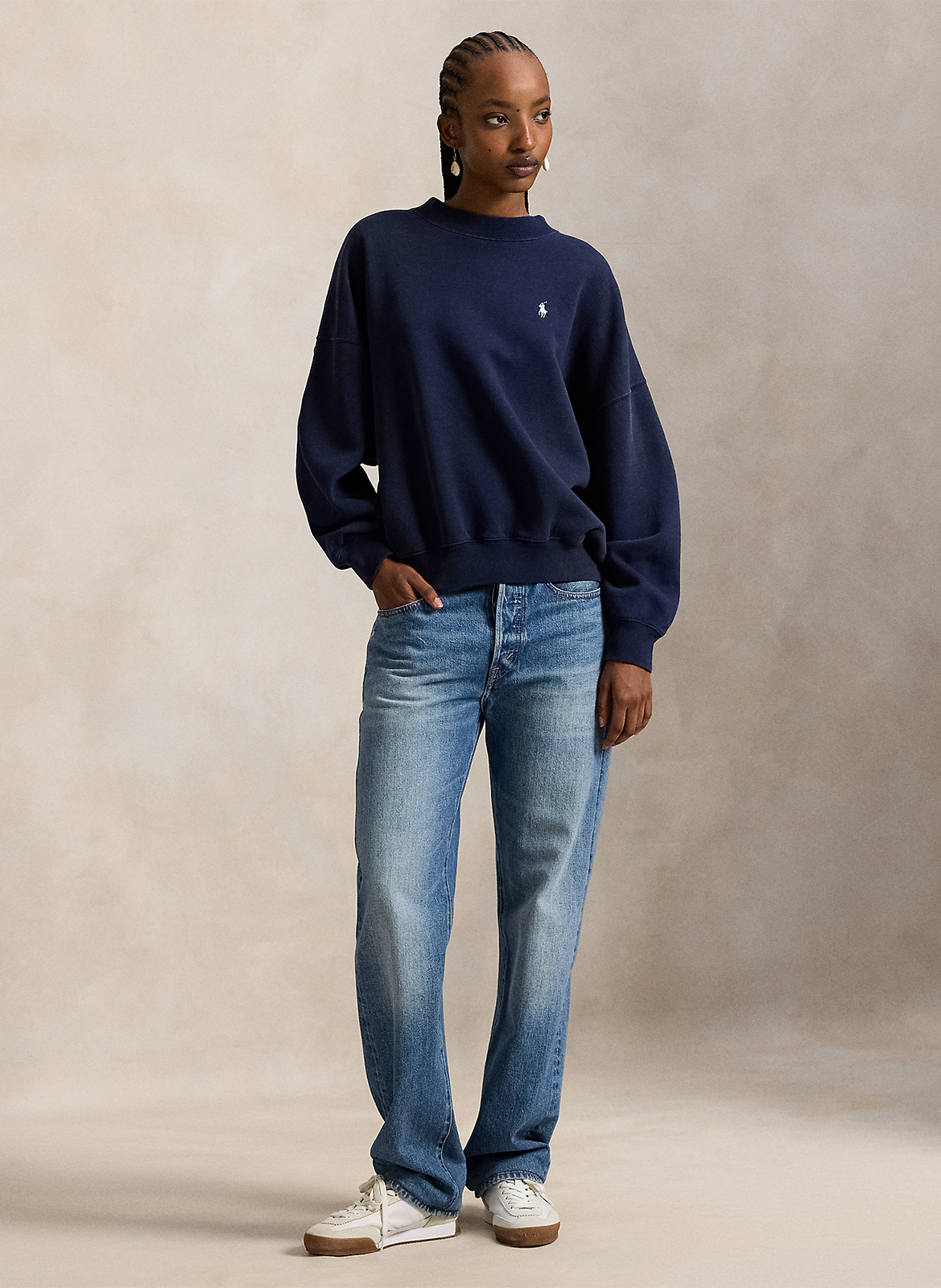 Oversized trui met zeefdruk op de rug POLO RALPH LAUREN Blauw