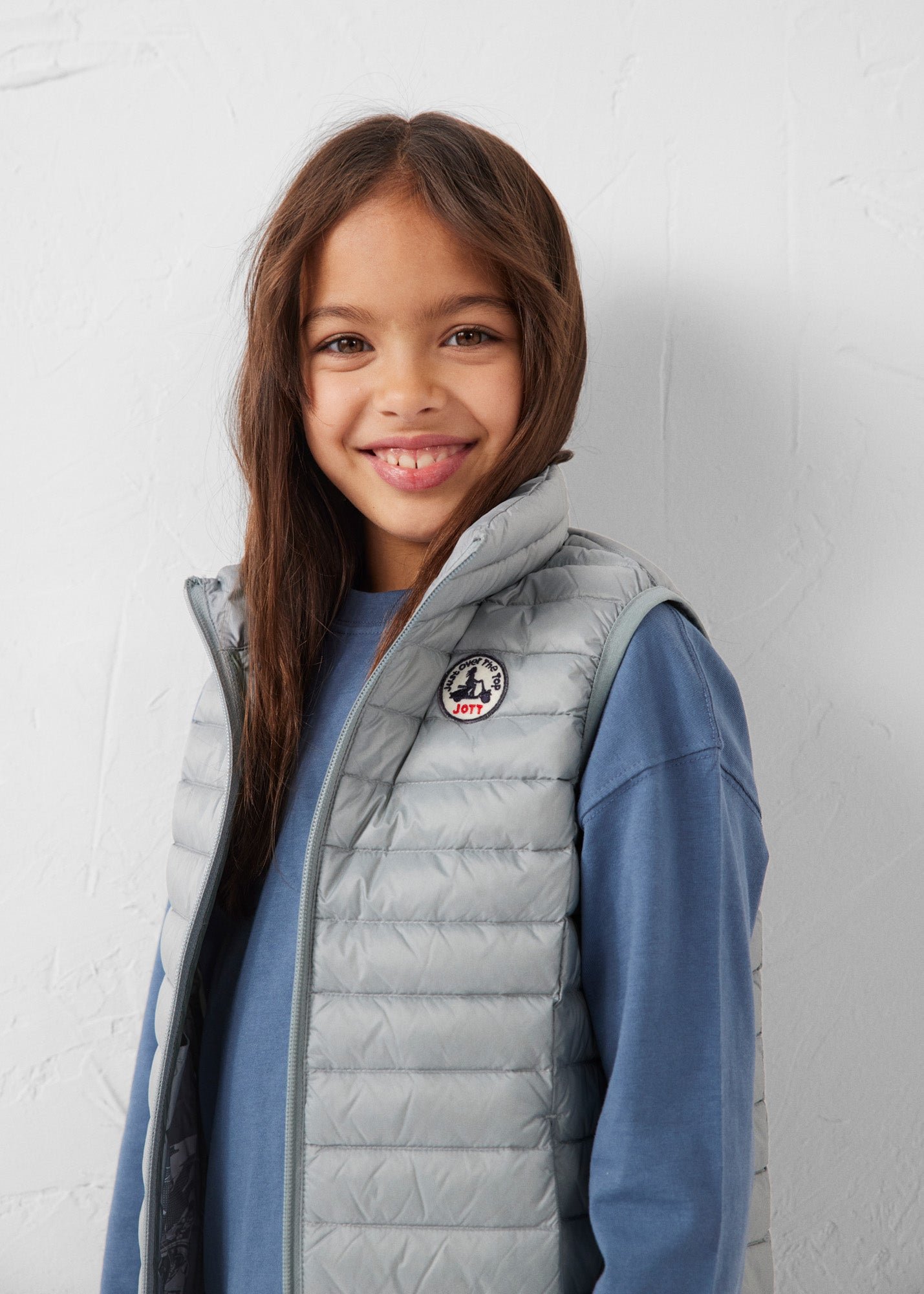 Zoe children's sleeveless puffer jacket JOTT Grey