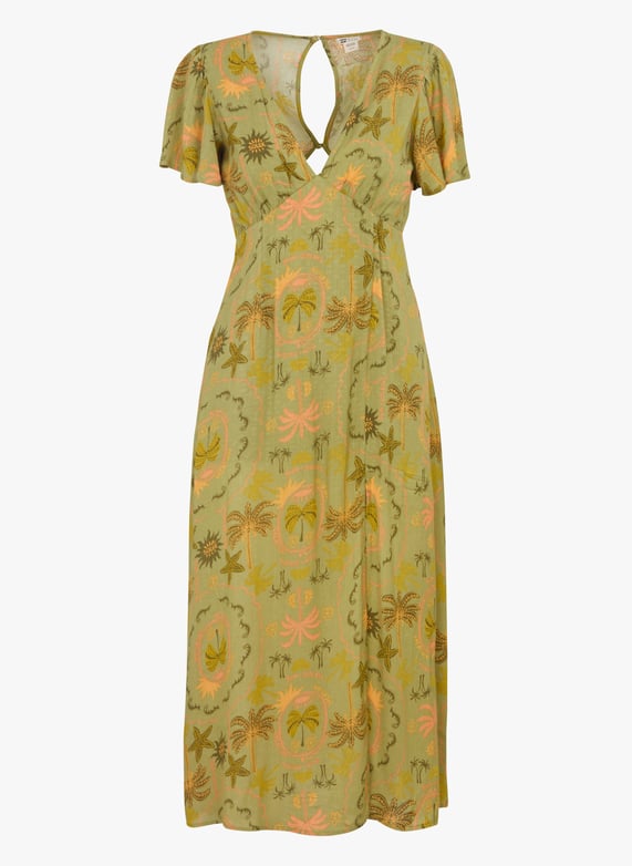 Long beach dress Green Billabong - Women | Place des Tendances Long beach dress Green Billabong - Women | Place des Tendances