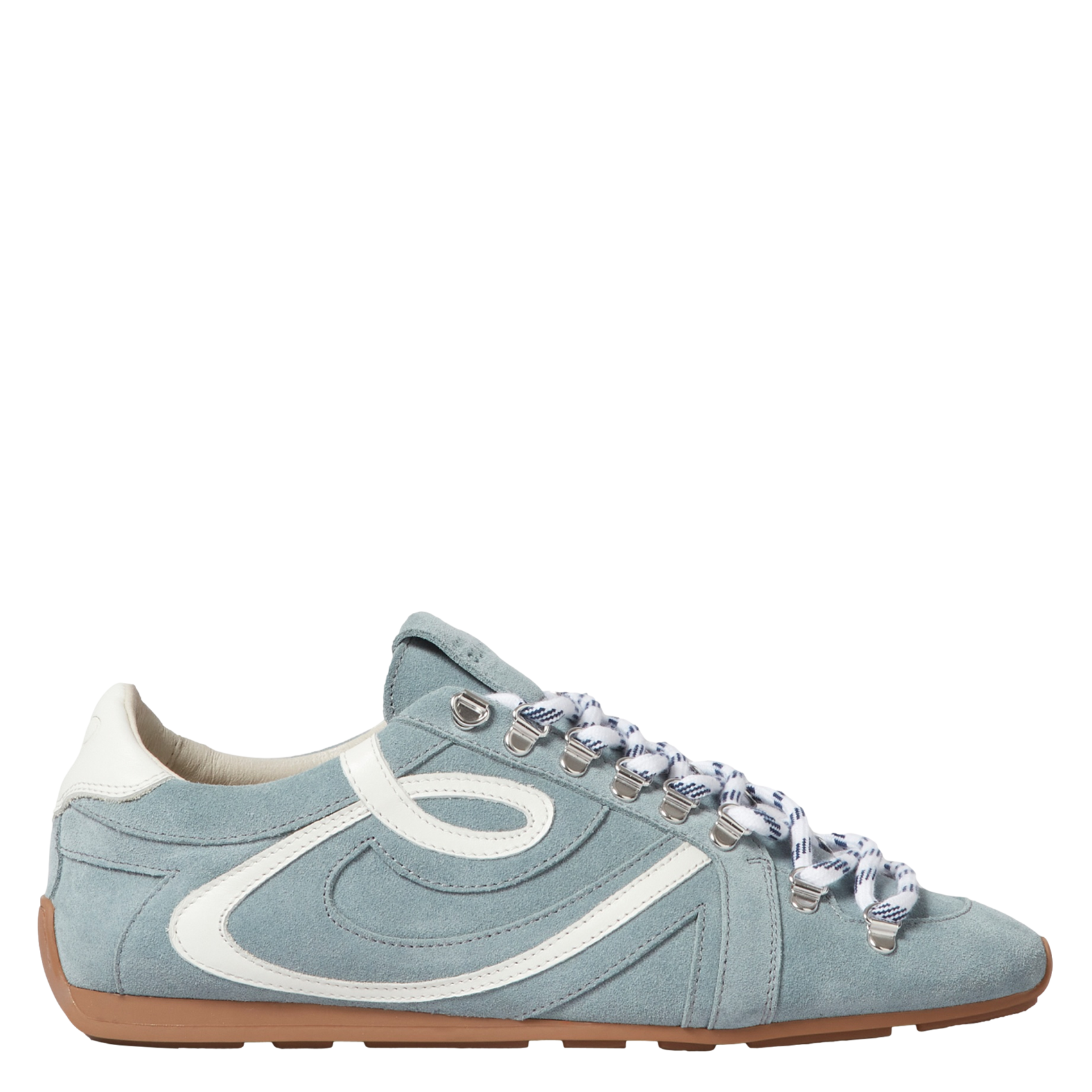 Baskets basses en cuir velours CLAUDIE PIERLOT Bleu
